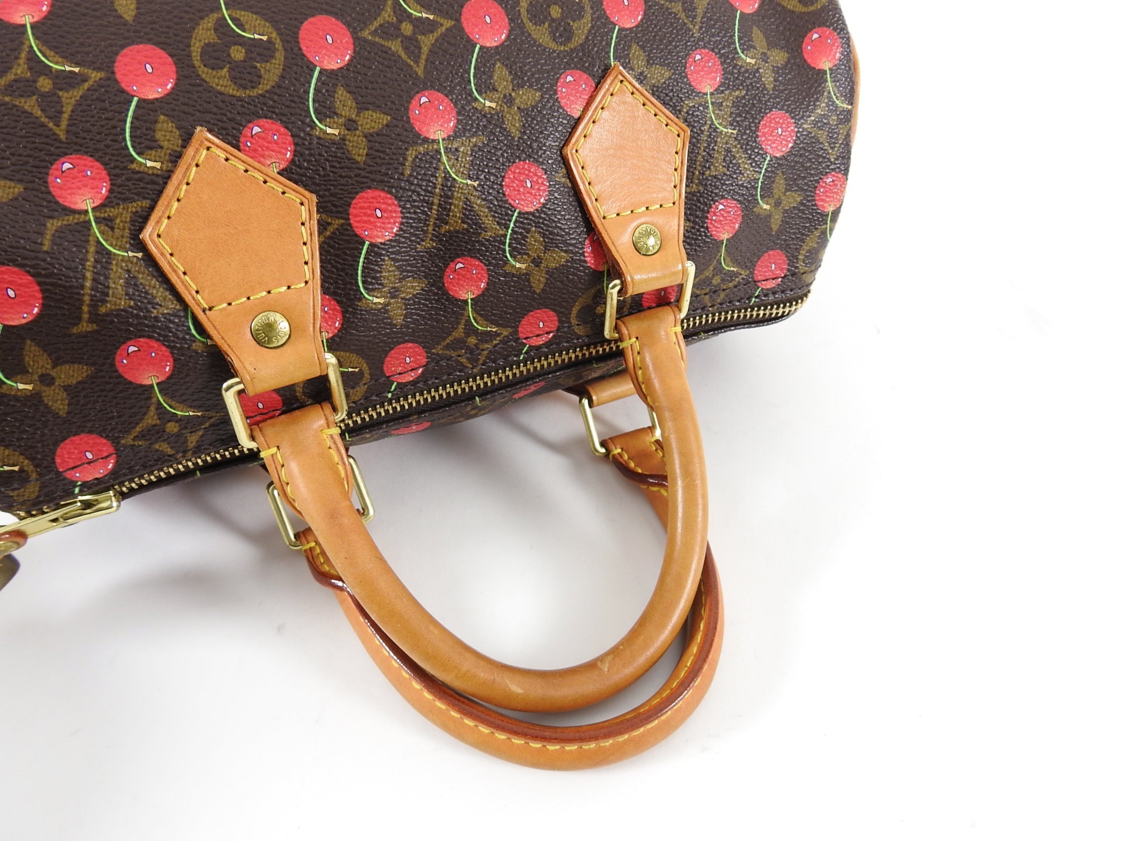 Louis Vuitton Limited Edition Murakami Cerises Cherry Monogram Speedy 25 Bag
