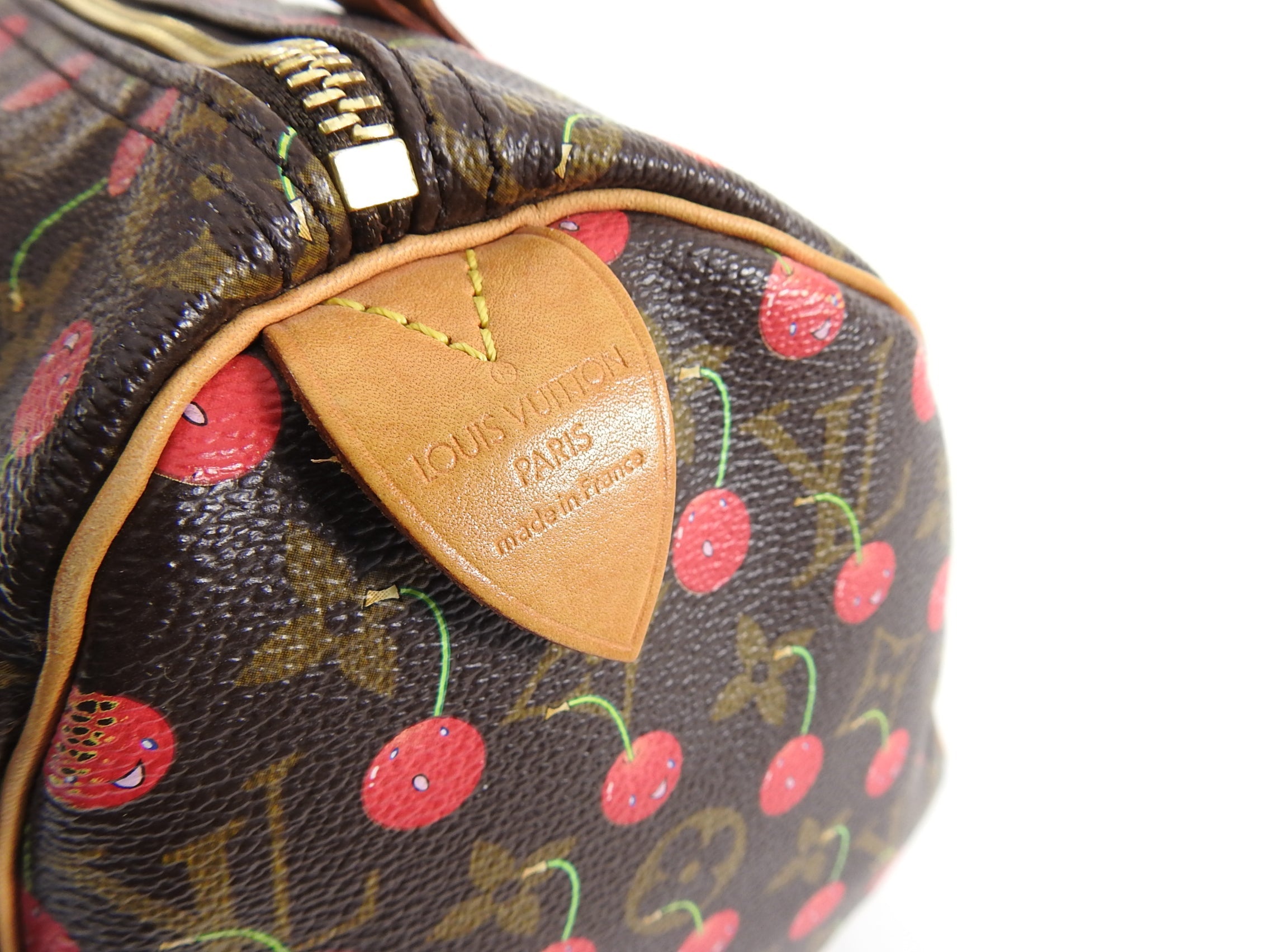 Louis Vuitton Limited Edition Murakami Cerises Cherry Monogram Speedy 25 Bag