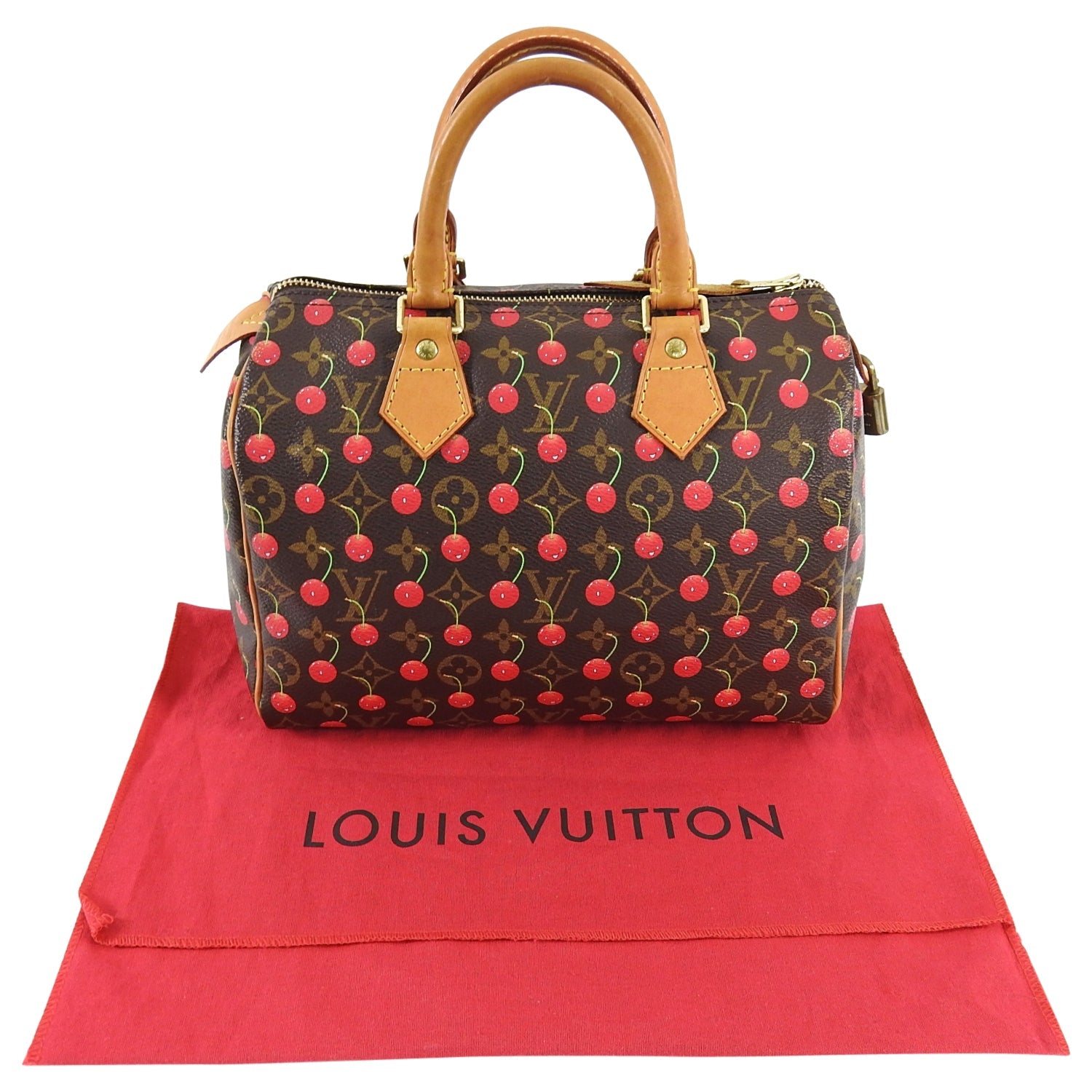 Louis Vuitton Limited Edition Murakami Cerises Cherry Monogram Speedy 25 Bag
