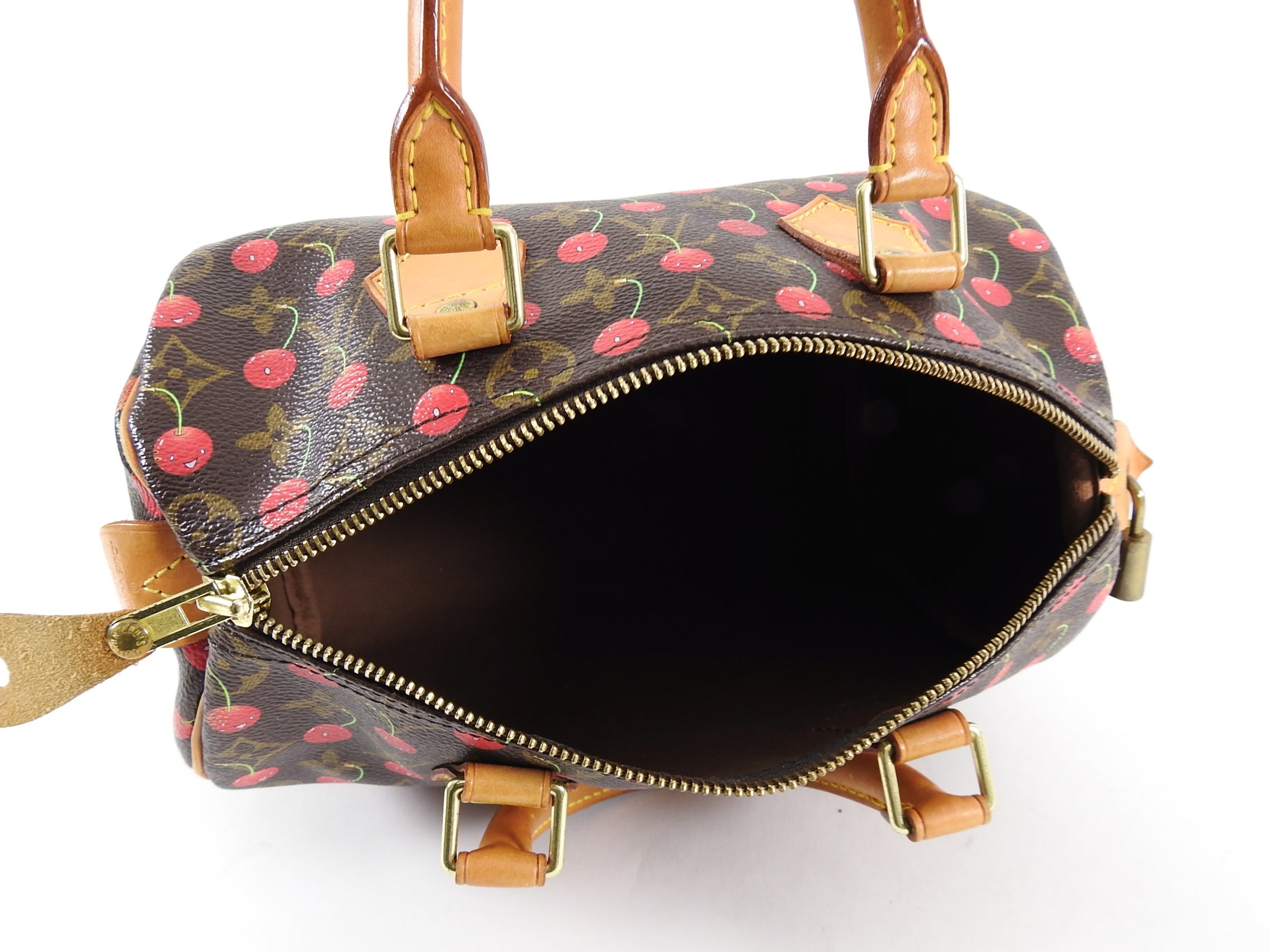Louis Vuitton Limited Edition Murakami Cerises Cherry Monogram Speedy 25 Bag