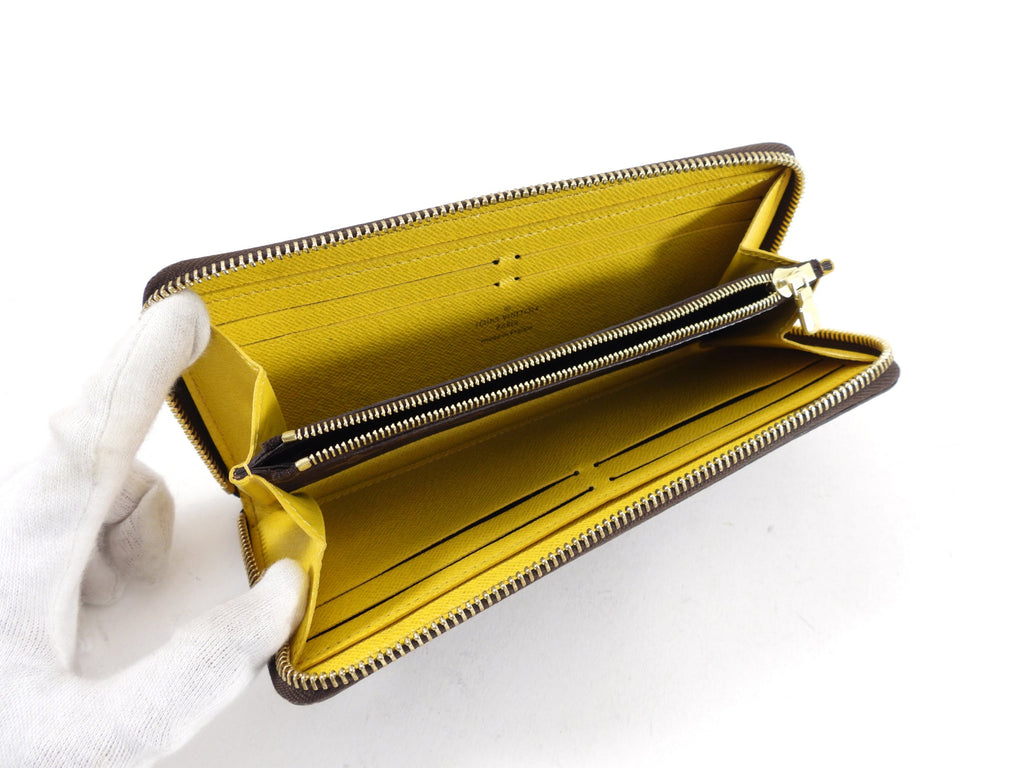 Louis Vuitton Monogram Clemence Wallet with Yellow Interior