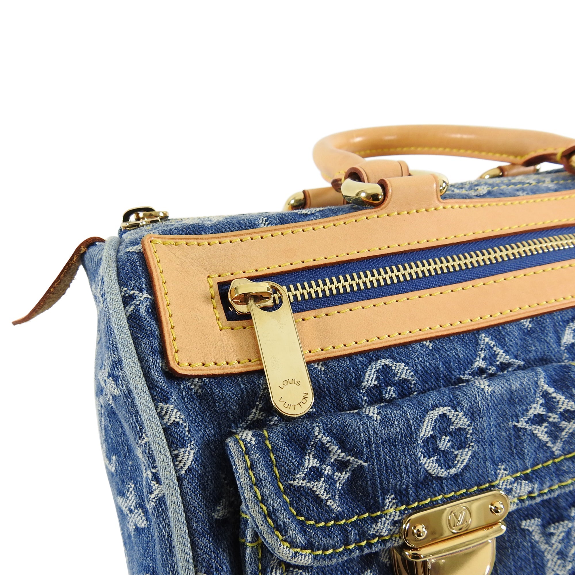 Louis Vuitton Vintage 2005 Denim Neo Monogram Speedy Bag