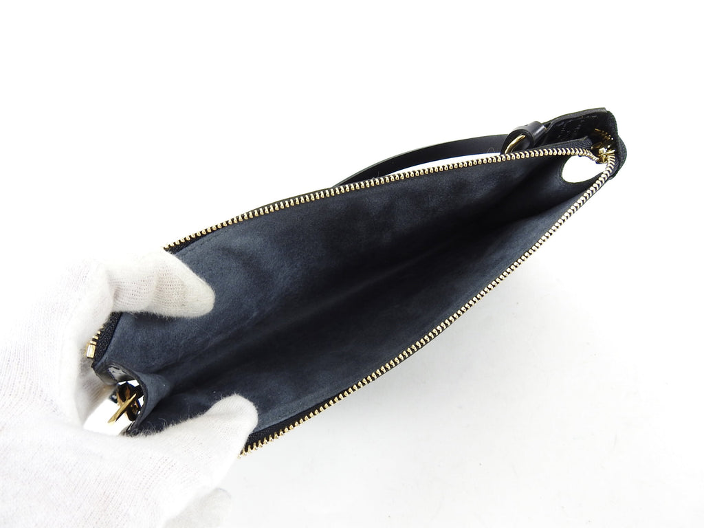 Louis Vuitton Black Epi Leather Pochette Accessoires Small Bag