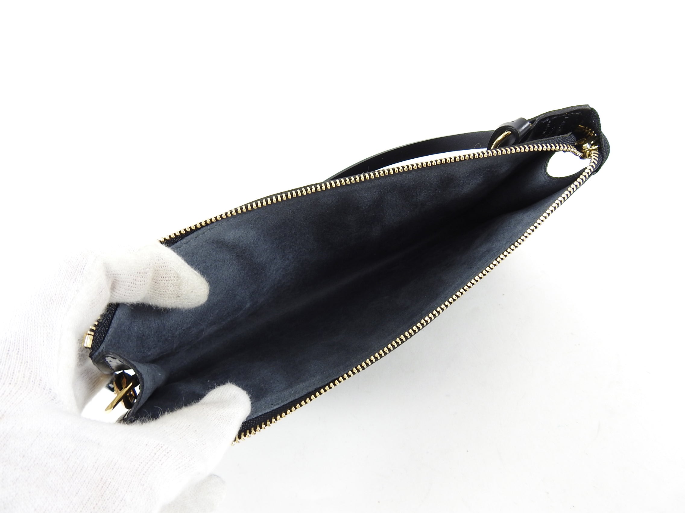 Louis Vuitton Black Epi Leather Pochette Accessoires Small Bag