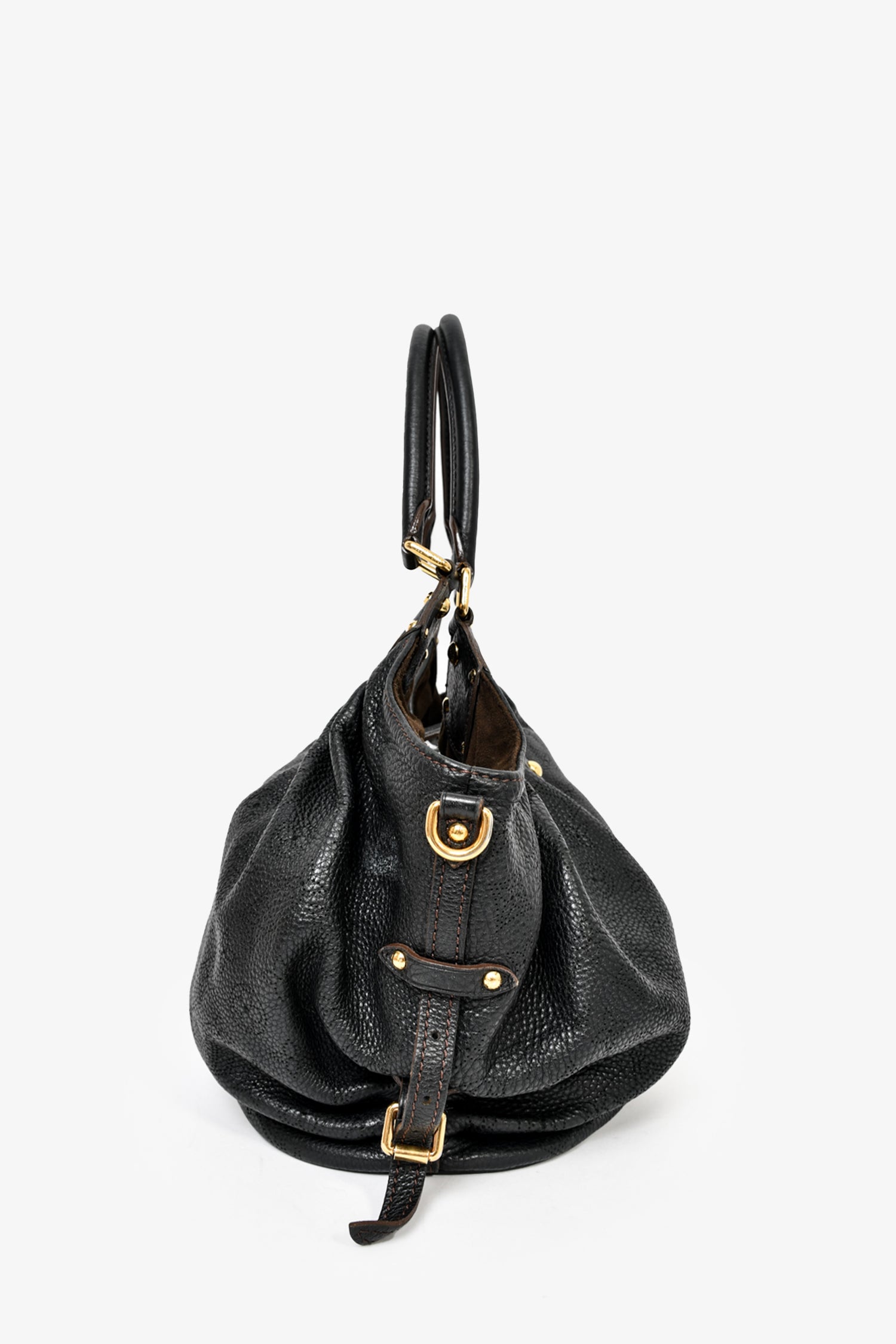 Louis Vuitton Black Mahina Leather Solar Tote Bag