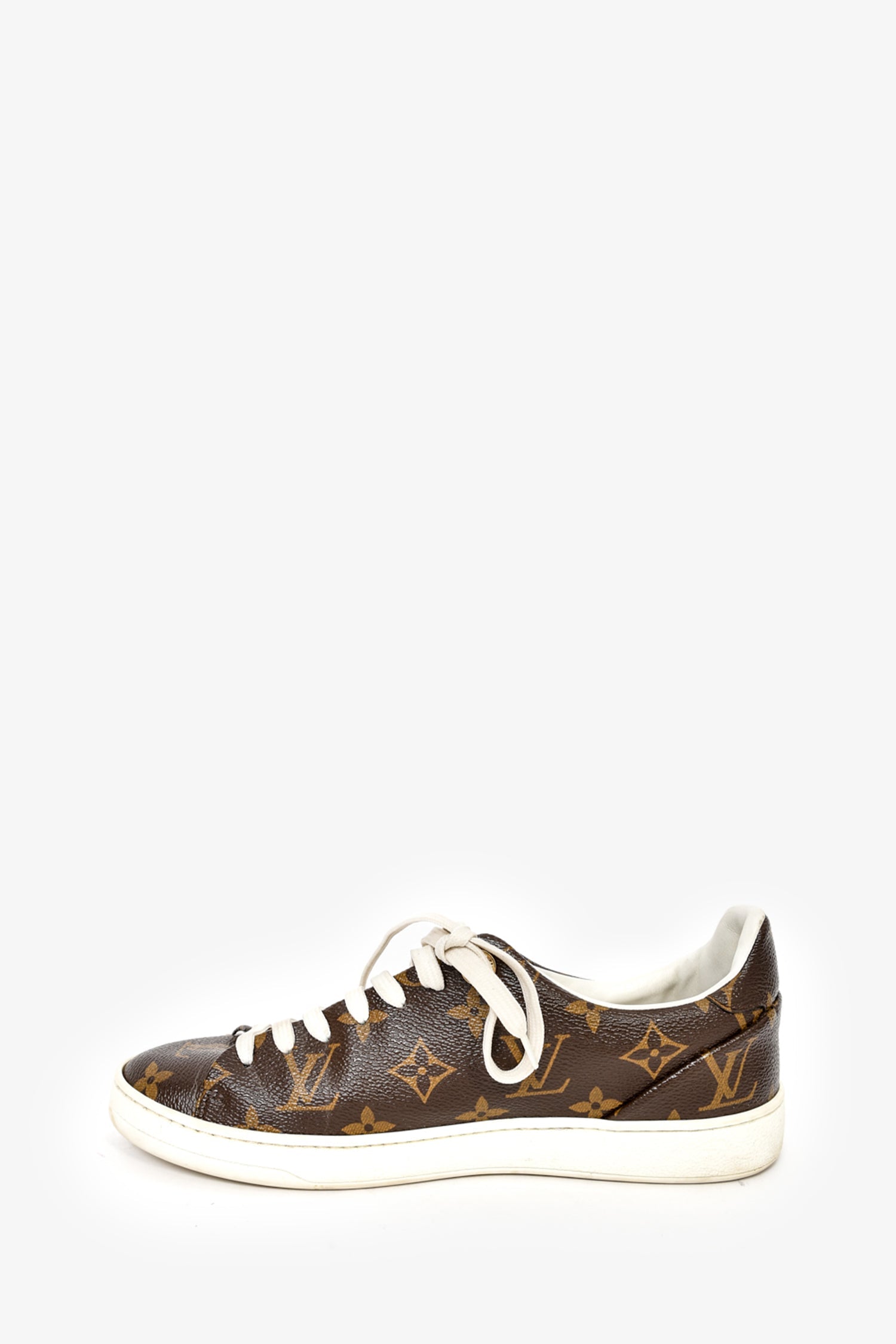 Louis Vuitton Monogram Embroidered 'Front Row' Sneakers Size 37