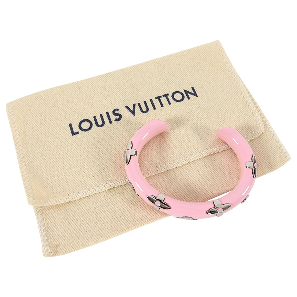 Louis Vuitton Daily Monogram Pink Enamel Cuff Bracelet - S