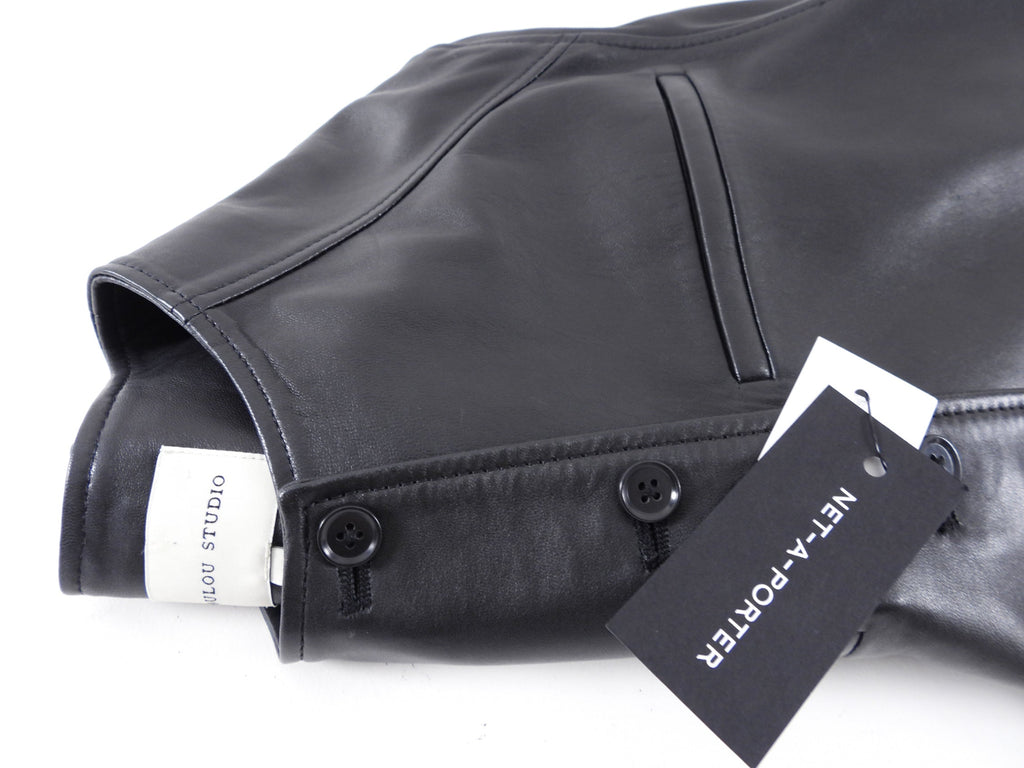 Lou Lou Studio Black Leather Brize Jacket - M