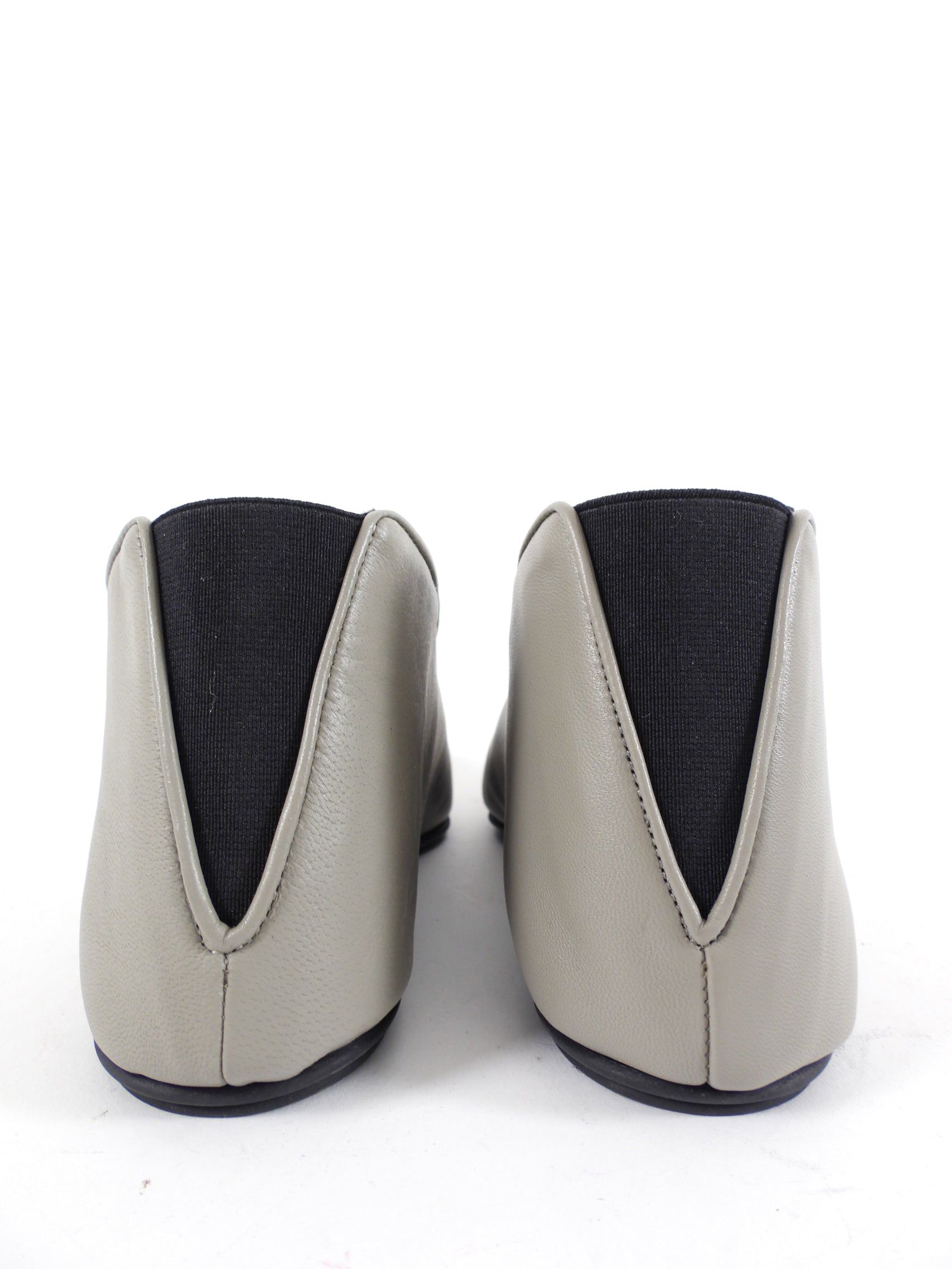 Lou Lou de Saison Grey Leather Shearling Rachel Slip on Loafers - 37
