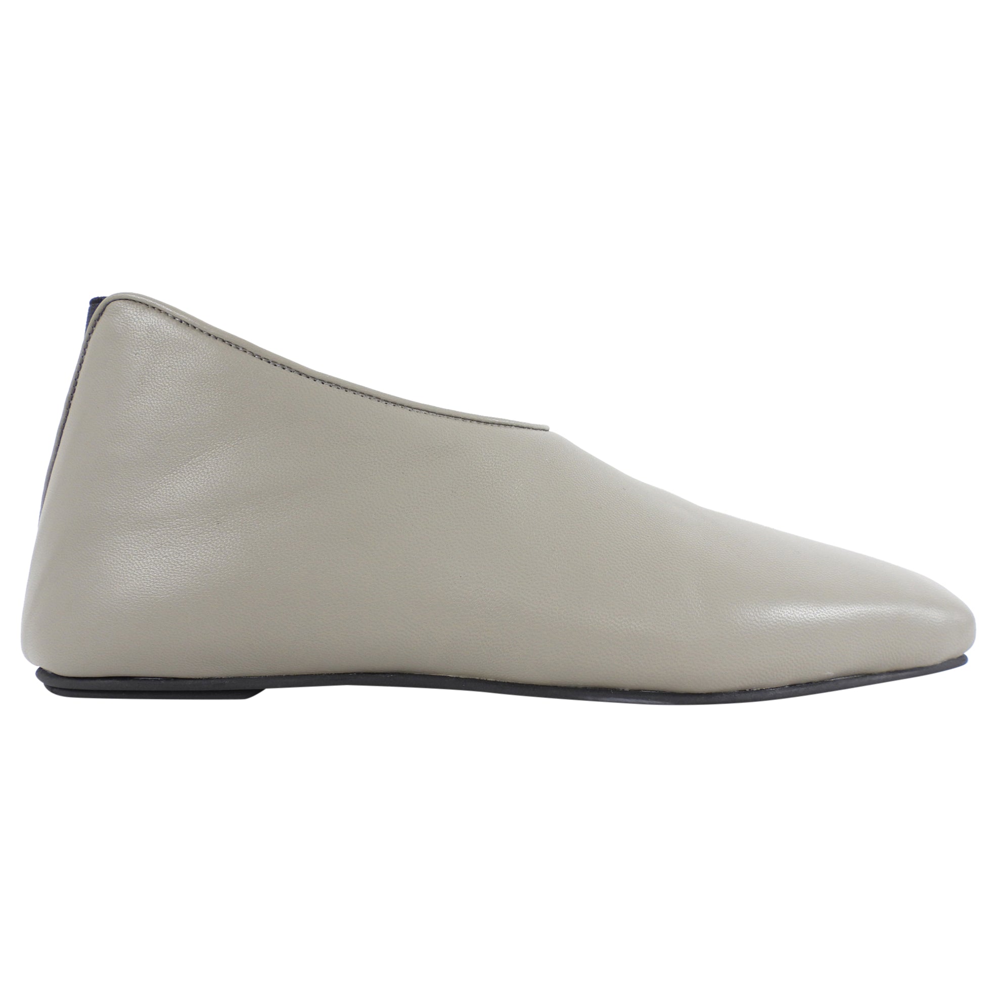 Lou Lou de Saison Grey Leather Shearling Rachel Slip on Loafers - 37