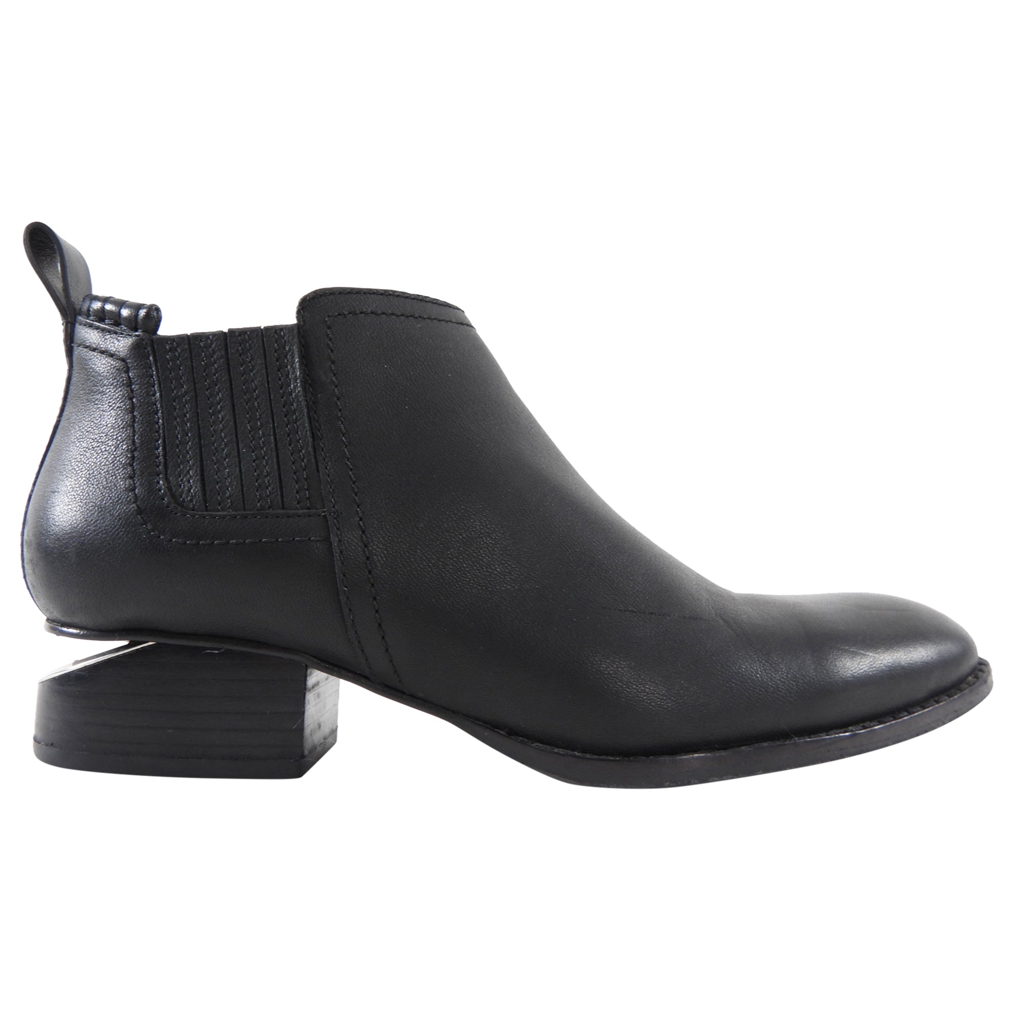 Alexander Wang Black Leather Kori Ankle Boots - 36.5