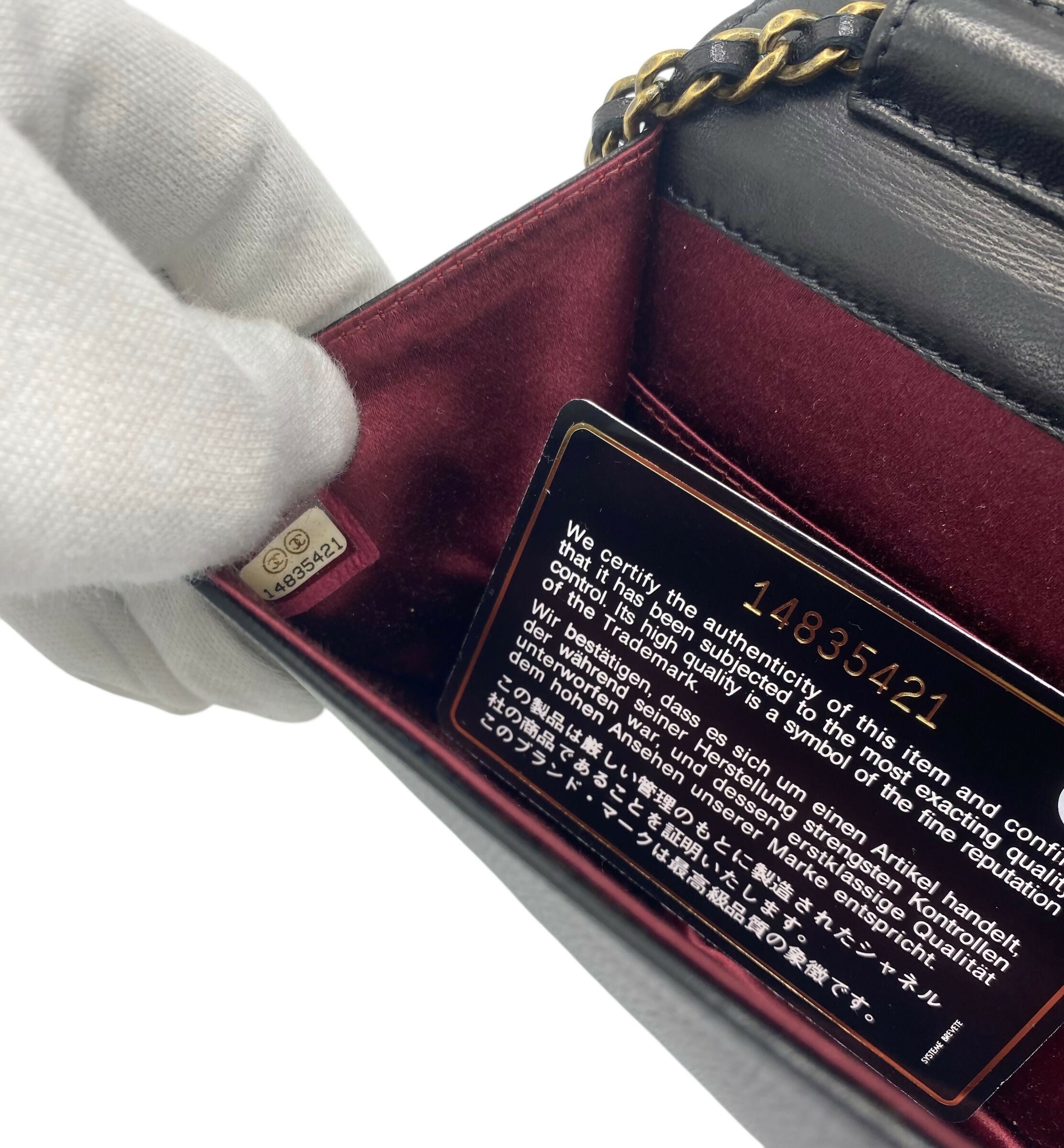 Chanel 11A Paris-Byzance Black Chocolate Bar Lambskin Leather Jeweled Clutch Minaudière Bag