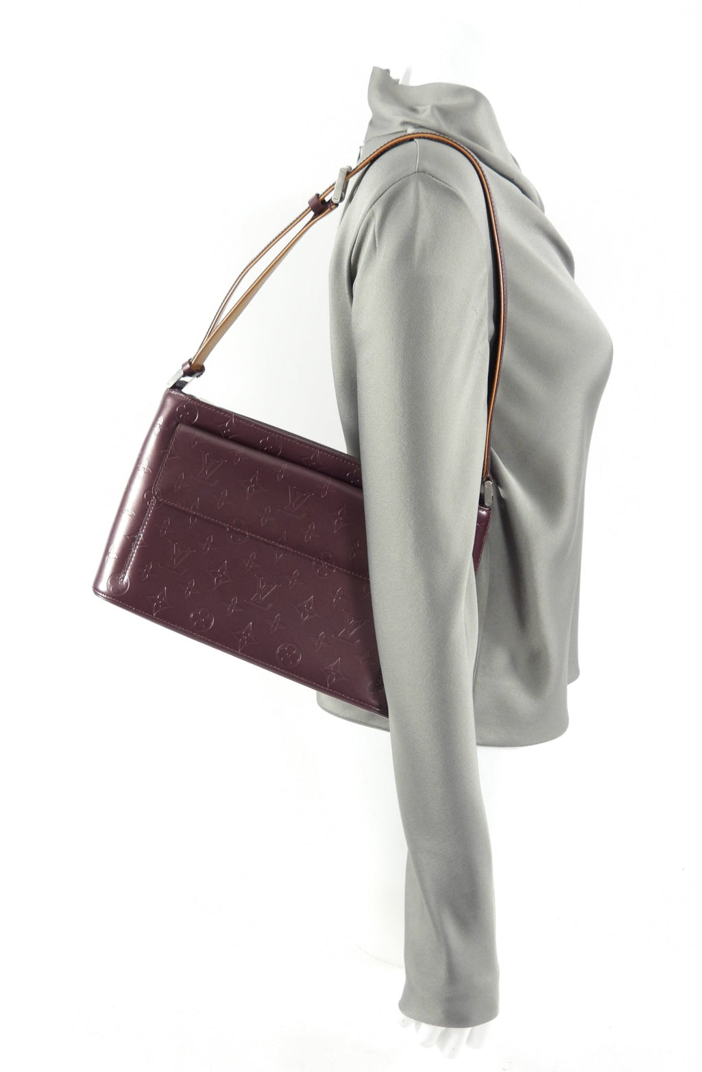 Louis Vuitton Monogram Mat Burgundy Allston Bag