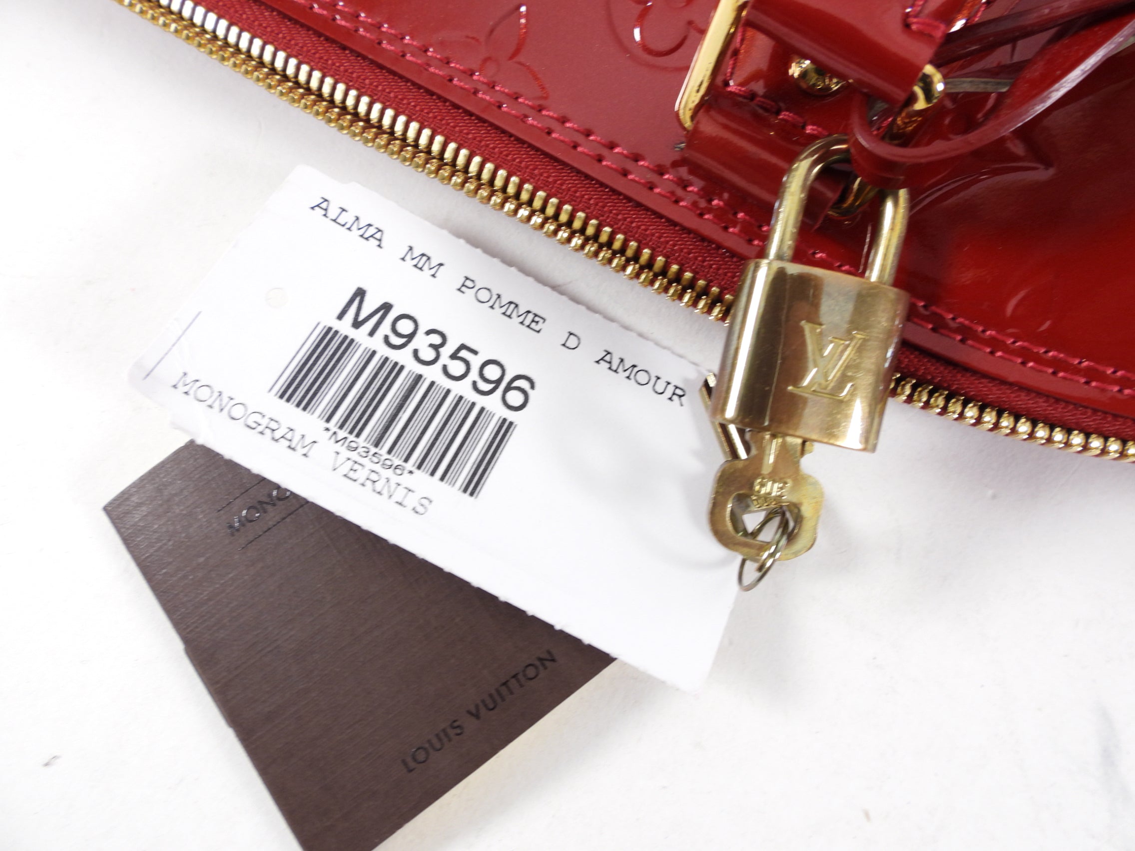 Louis Vuitton Red Vernis Pomme D'amour Alma GM Bag