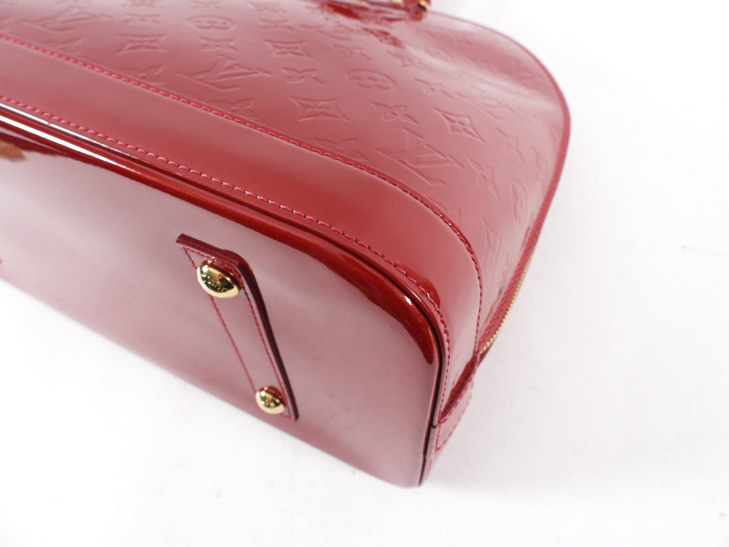 Louis Vuitton Red Vernis Pomme D'amour Alma GM Bag