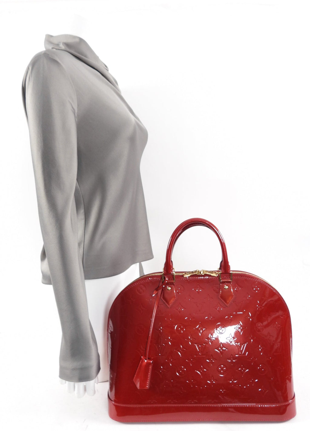 Louis Vuitton Red Vernis Pomme D'amour Alma GM Bag