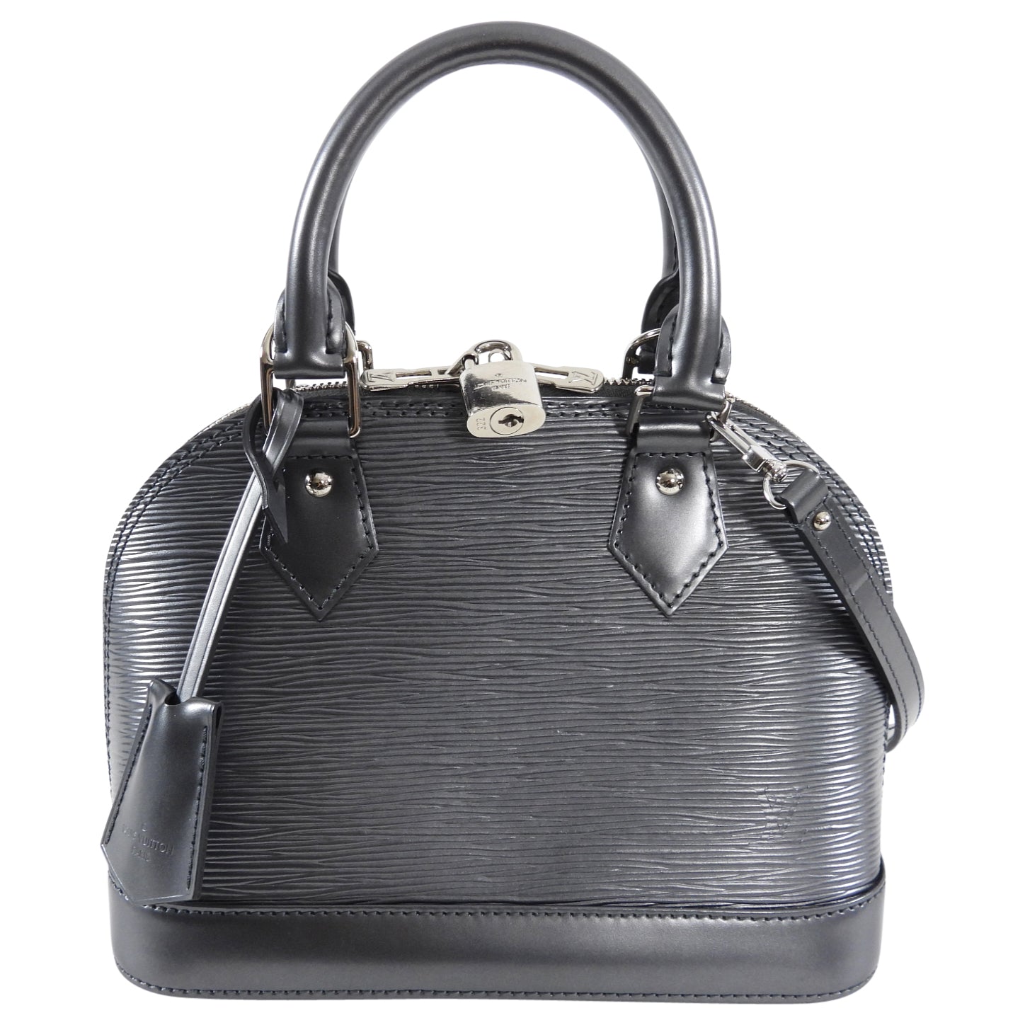 Louis Vuitton Grey Anthracite Epi Alma BB Crossbody Bag