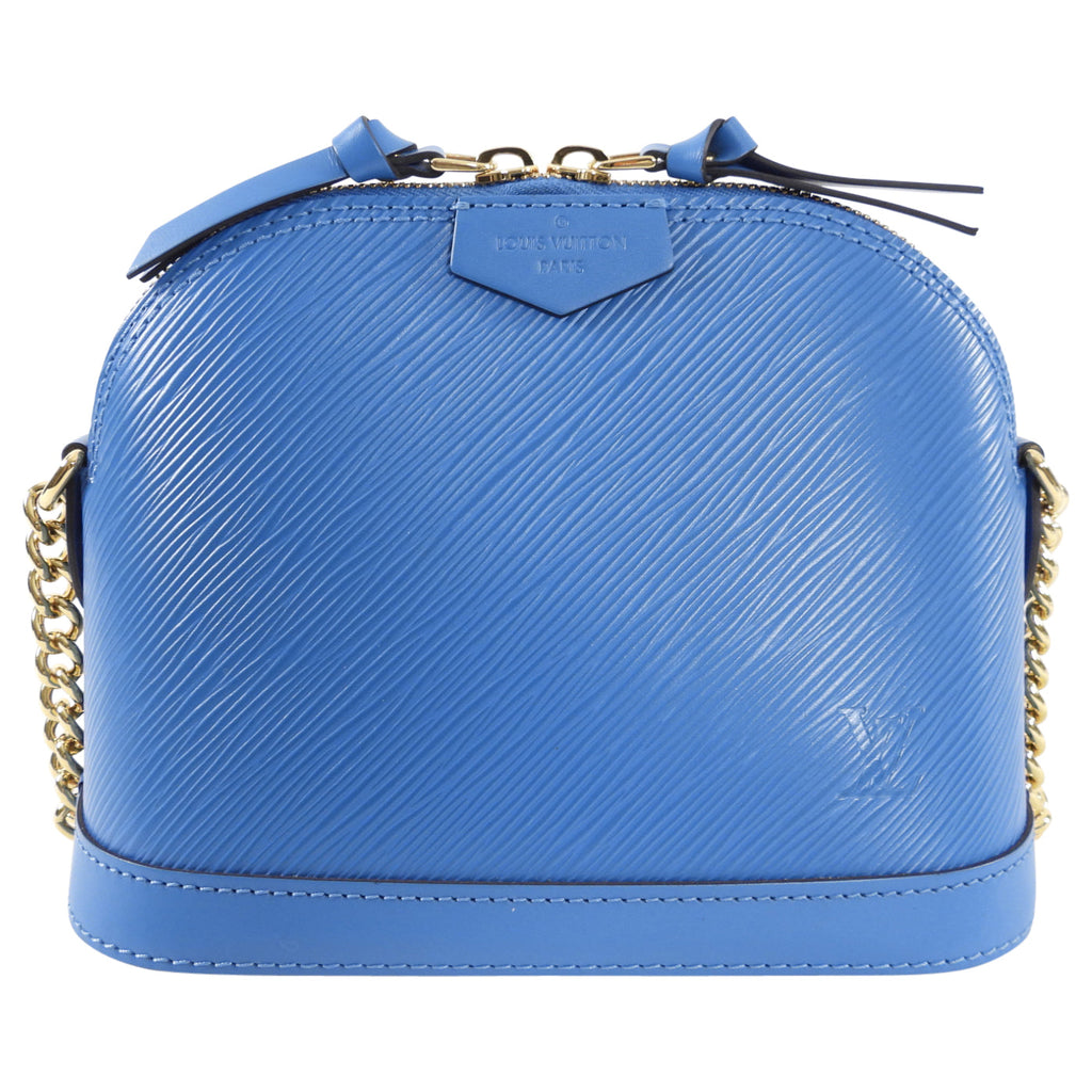 Louis Vuitton Blue Epi Alma Mini Chain Crossbody Bag