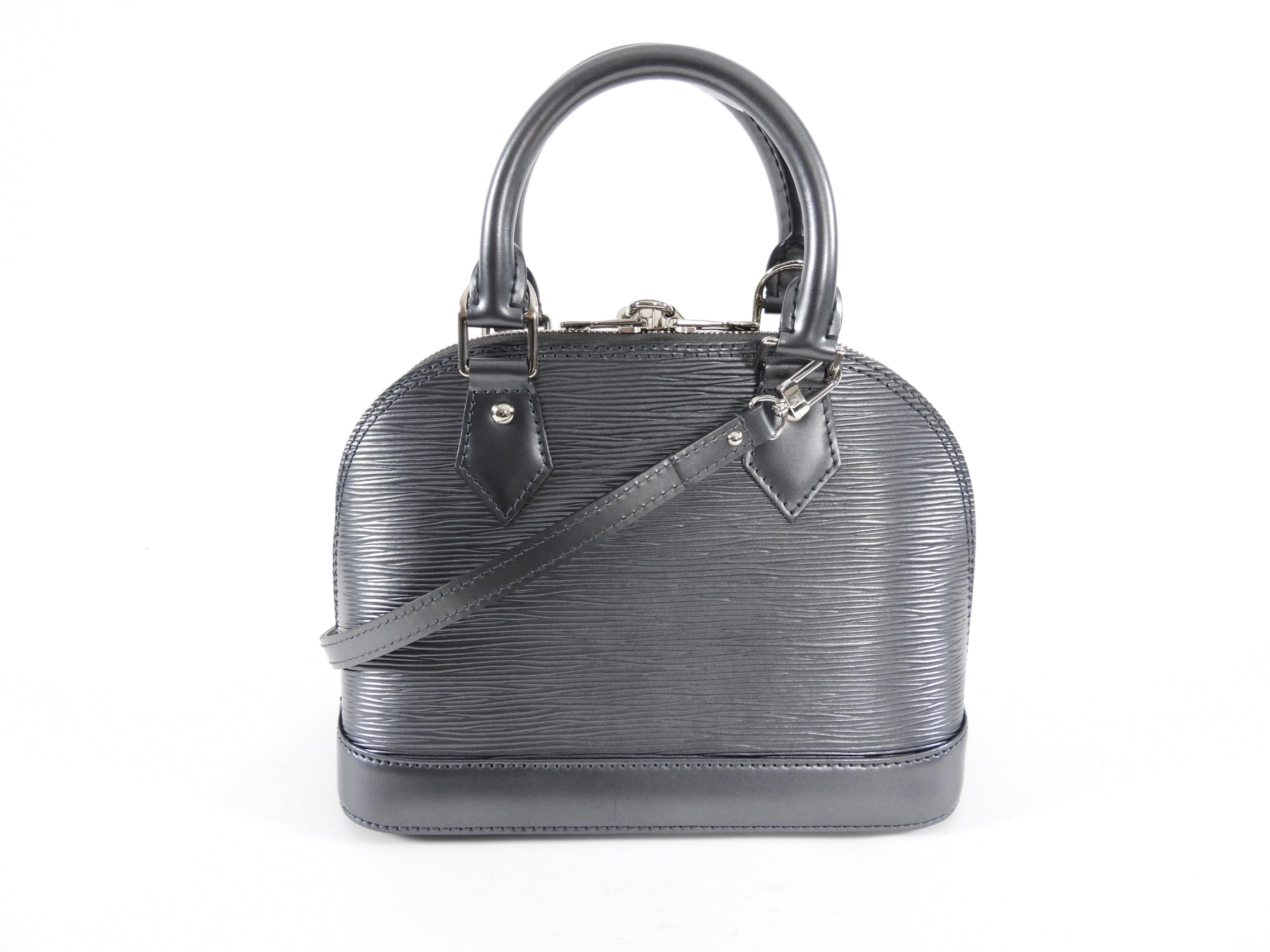 Louis Vuitton Grey Anthracite Epi Alma BB Crossbody Bag
