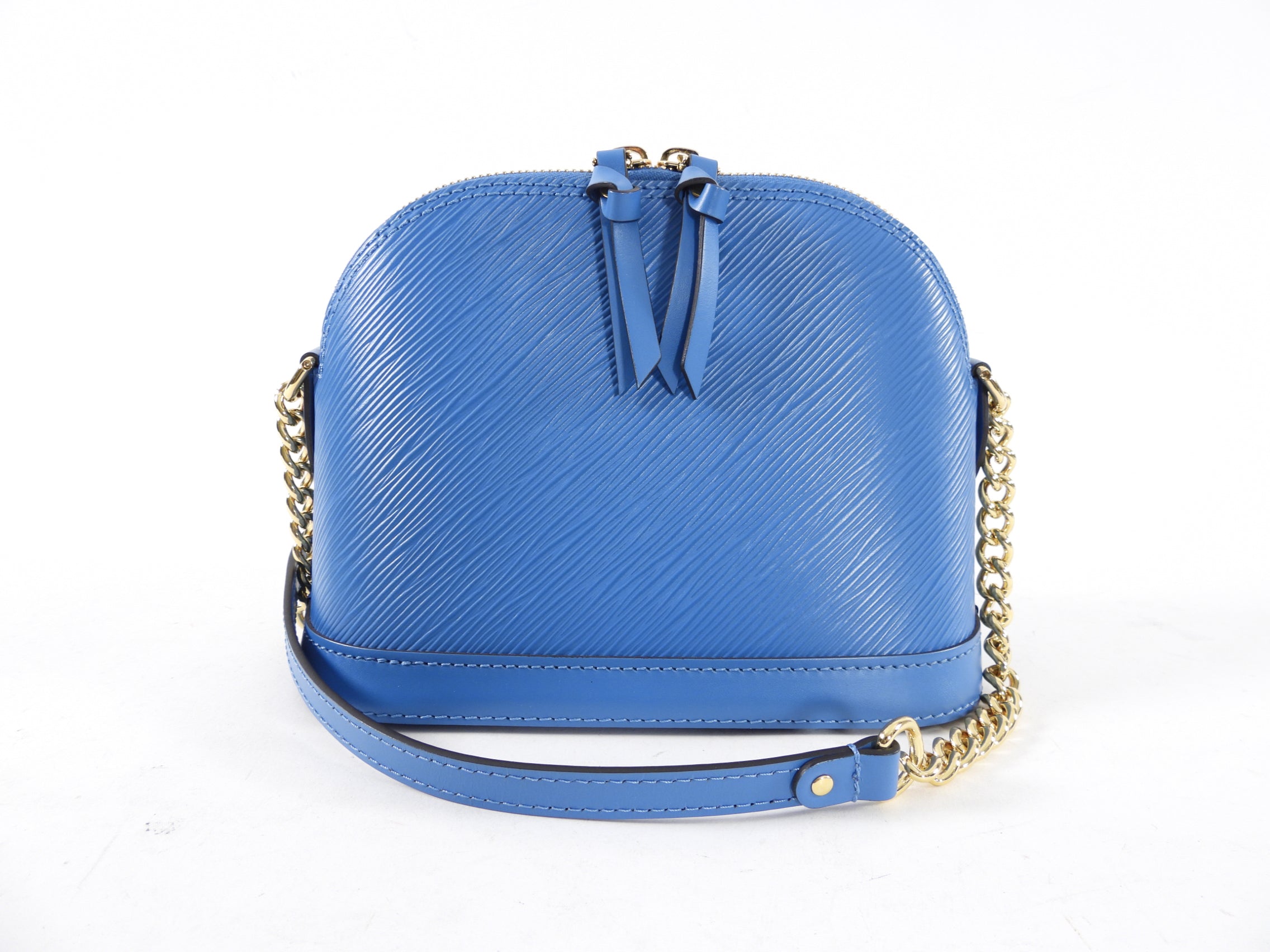 Louis Vuitton Blue Epi Alma Mini Chain Crossbody Bag