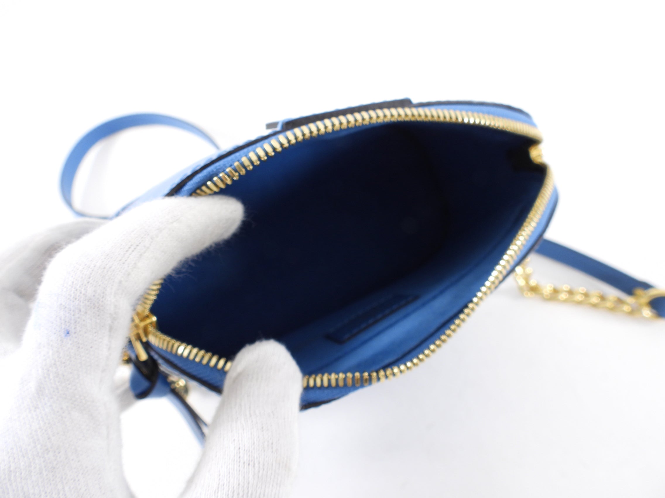Louis Vuitton Blue Epi Alma Mini Chain Crossbody Bag