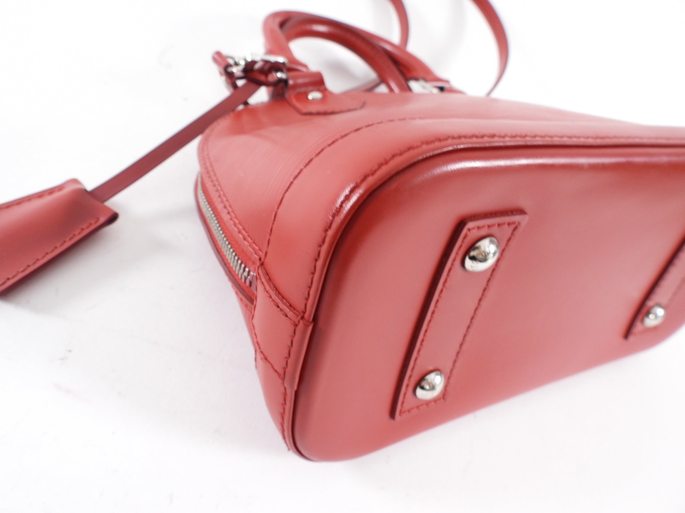 Louis Vuitton Red Epi Alma BB Crossbody Bag