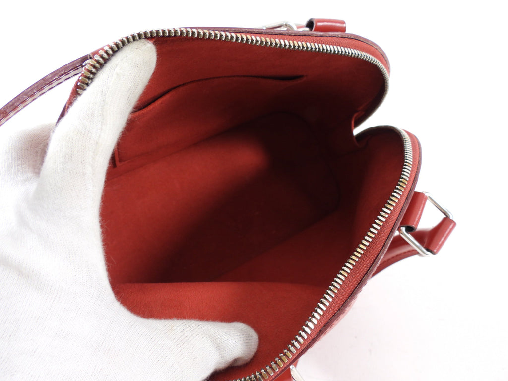 Louis Vuitton Red Epi Alma BB Crossbody Bag