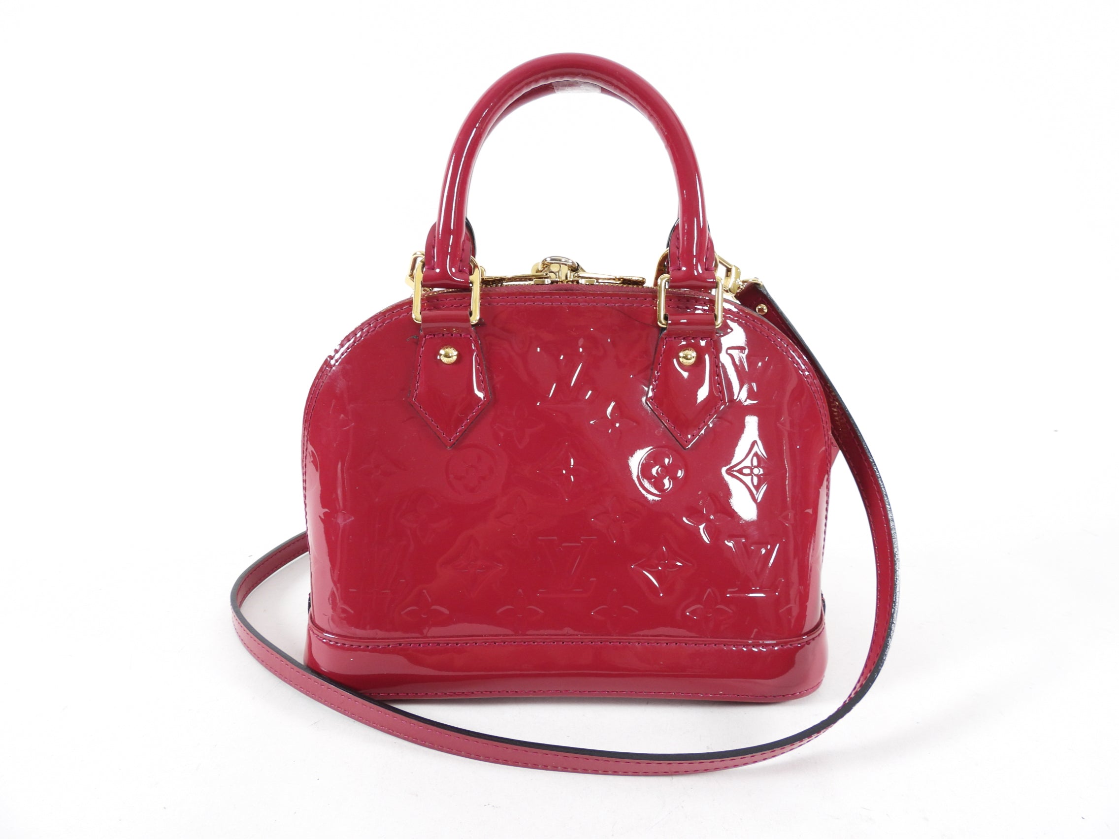 Louis Vuitton Alma BB Vernis Fuchsia Rose Indien Crossbody Bag