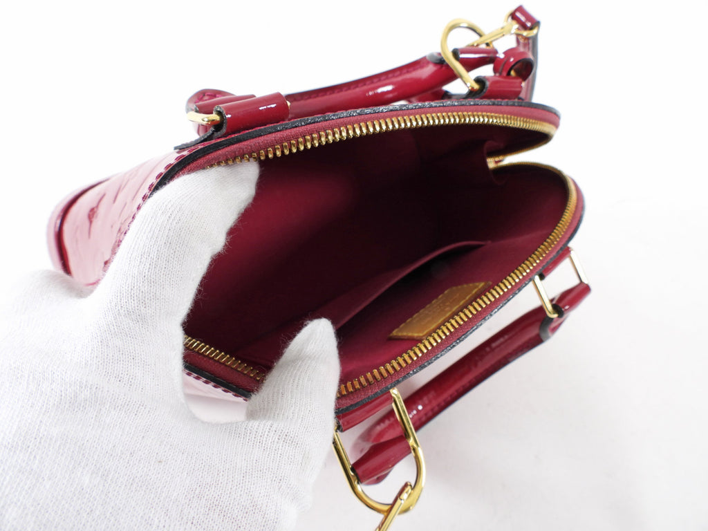 Louis Vuitton Alma BB Vernis Fuchsia Rose Indien Crossbody Bag