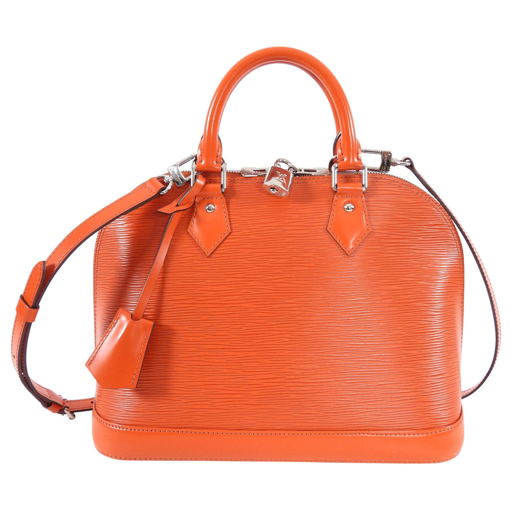 Louis Vuitton Orange Epi Alma PM Silvertone Hardware