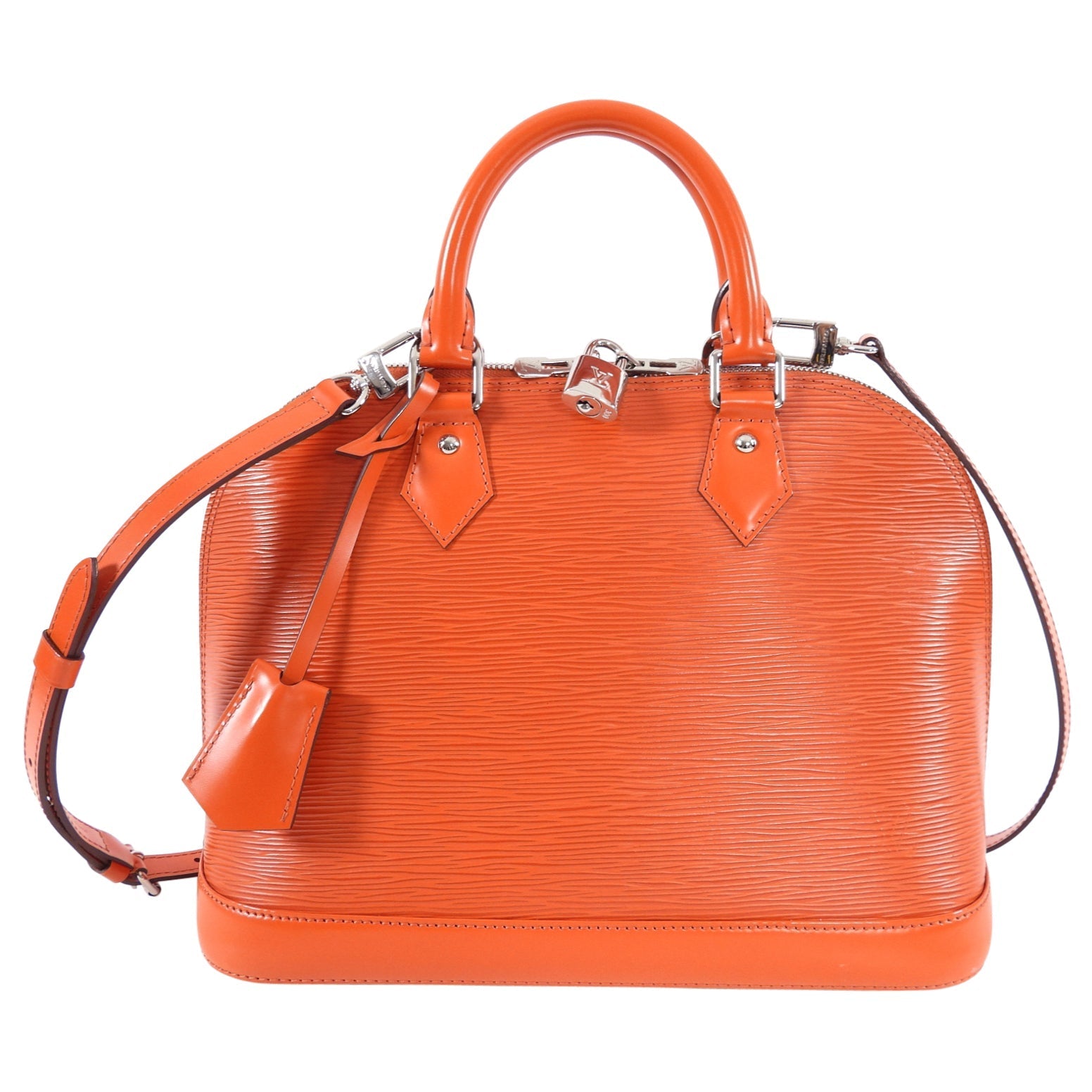 Louis Vuitton Orange Epi Alma PM Silvertone Hardware