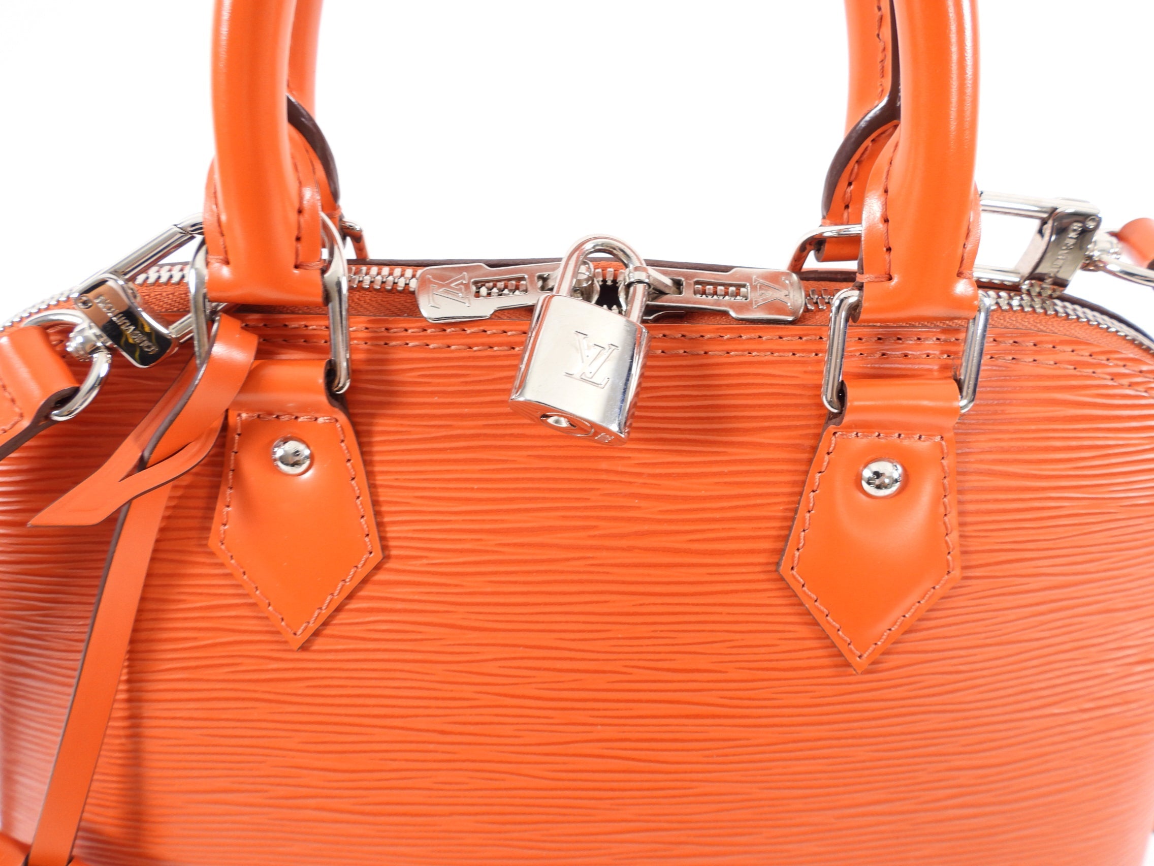 Louis Vuitton Orange Epi Alma PM Silvertone Hardware