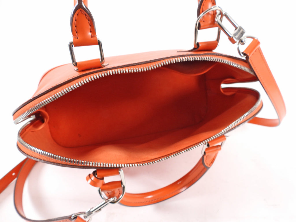 Louis Vuitton Orange Epi Alma PM Silvertone Hardware