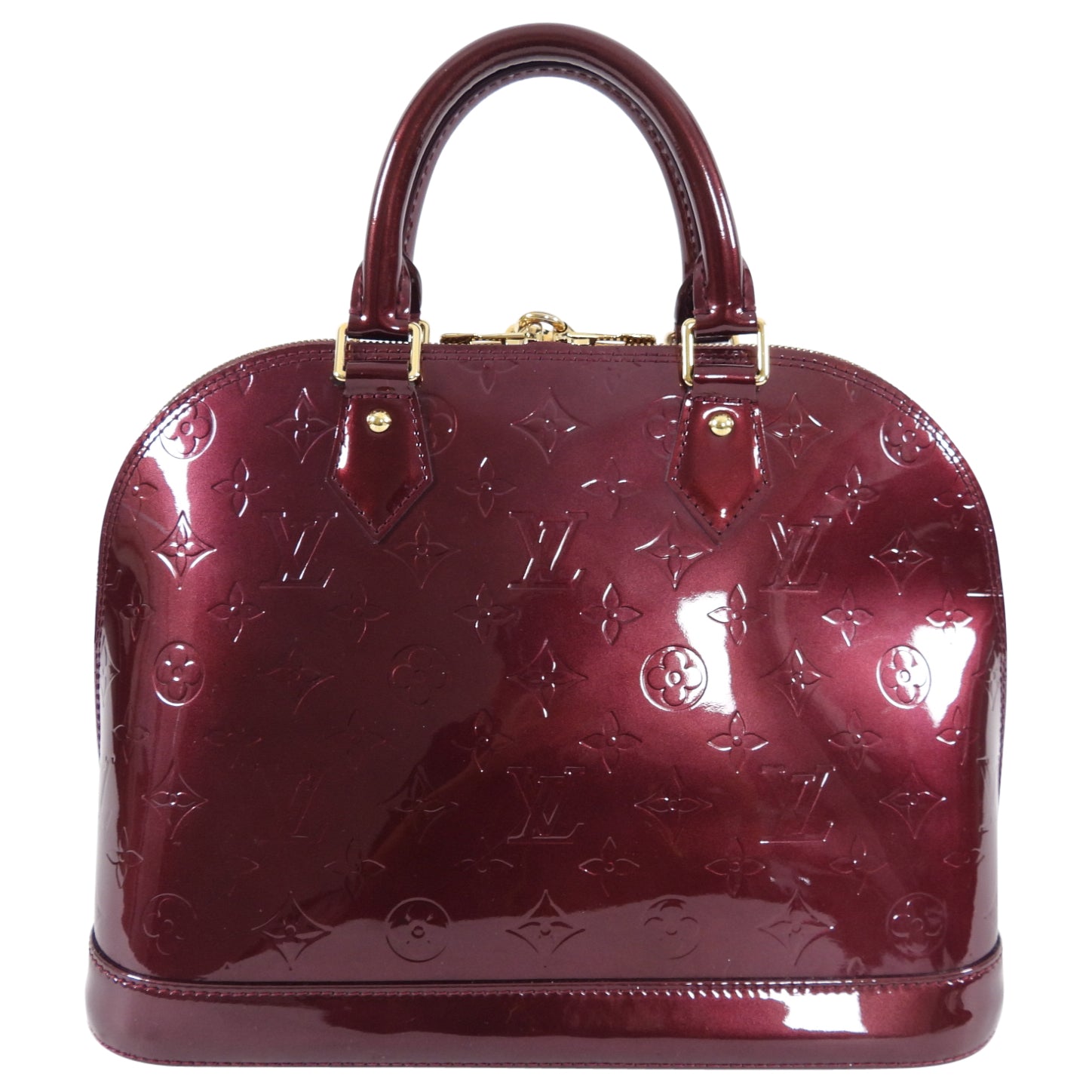 Louis Vuitton Alma PM bag in Monogram Vernis Rouge Fauviste