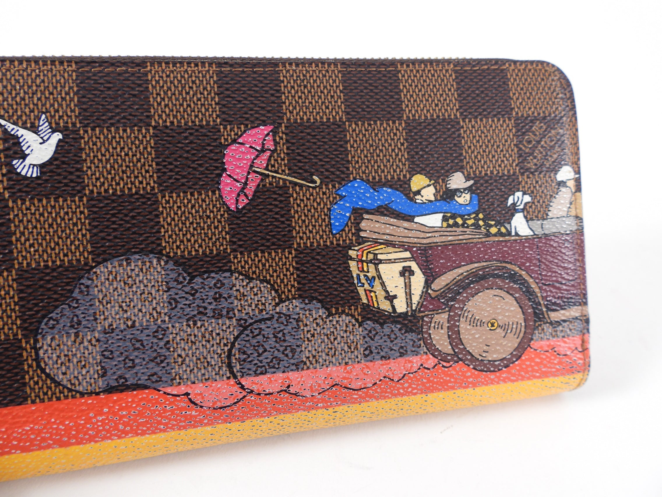 Louis Vuitton Damier Ebene Animation Christmas 2015 Evasion Zippy Wallet