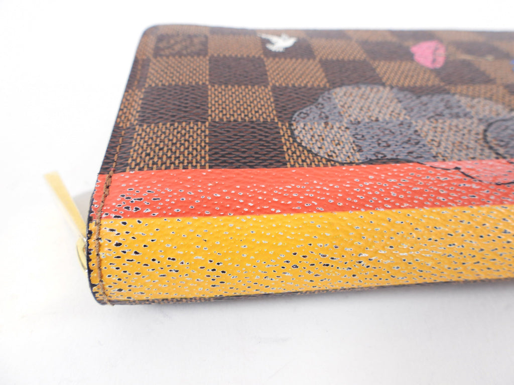Louis Vuitton Damier Ebene Animation Christmas 2015 Evasion Zippy Wallet
