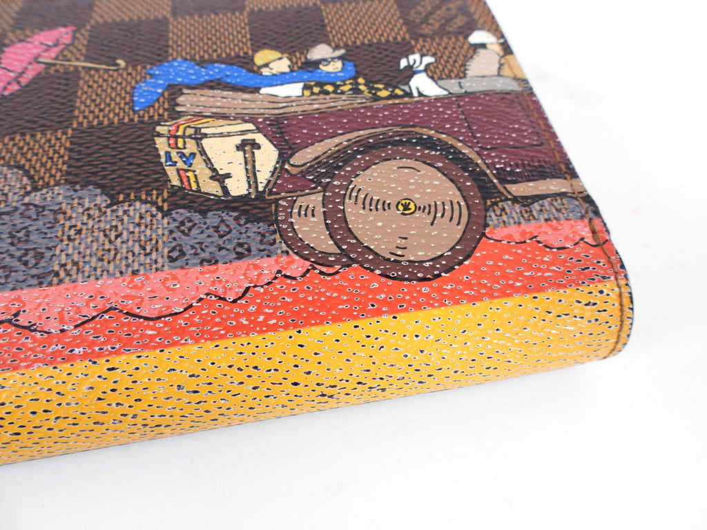 Louis Vuitton Damier Ebene Animation Christmas 2015 Evasion Zippy Wallet