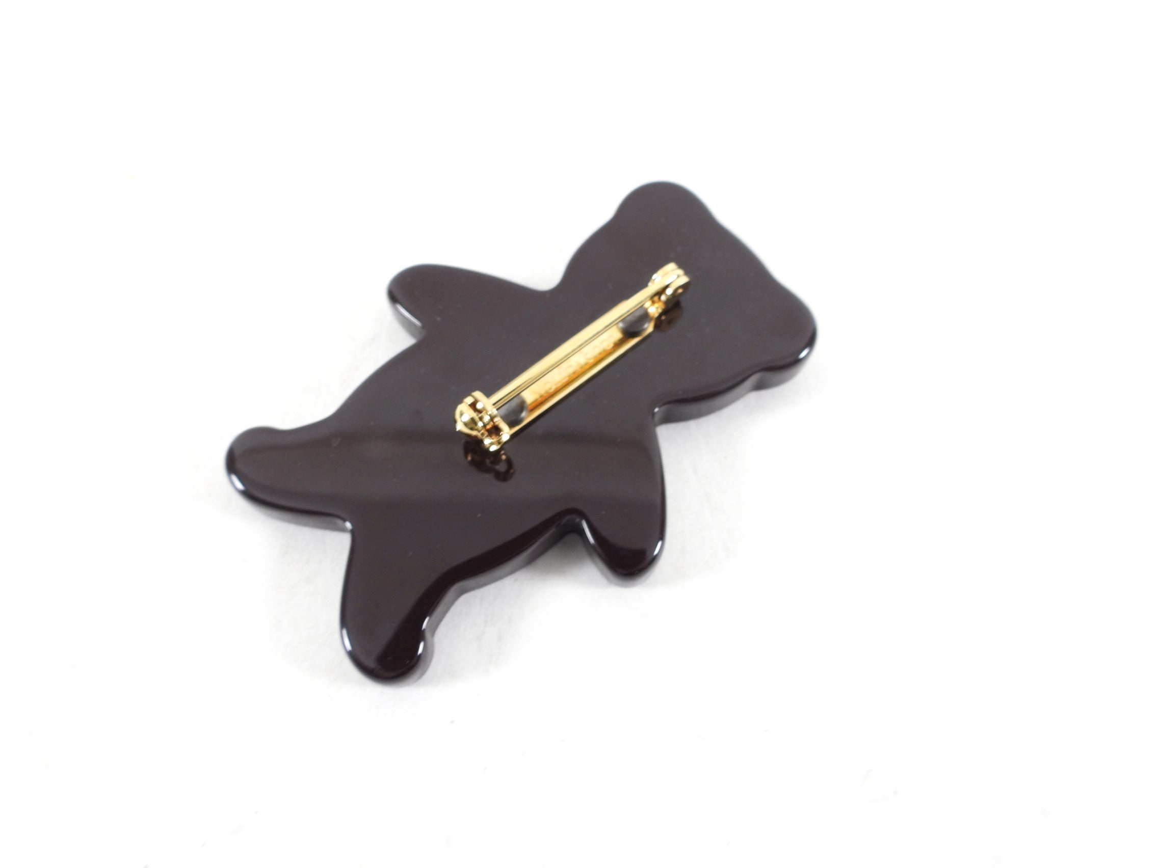 Louis Vuitton Damier Check Resin Bear Brooch Pin