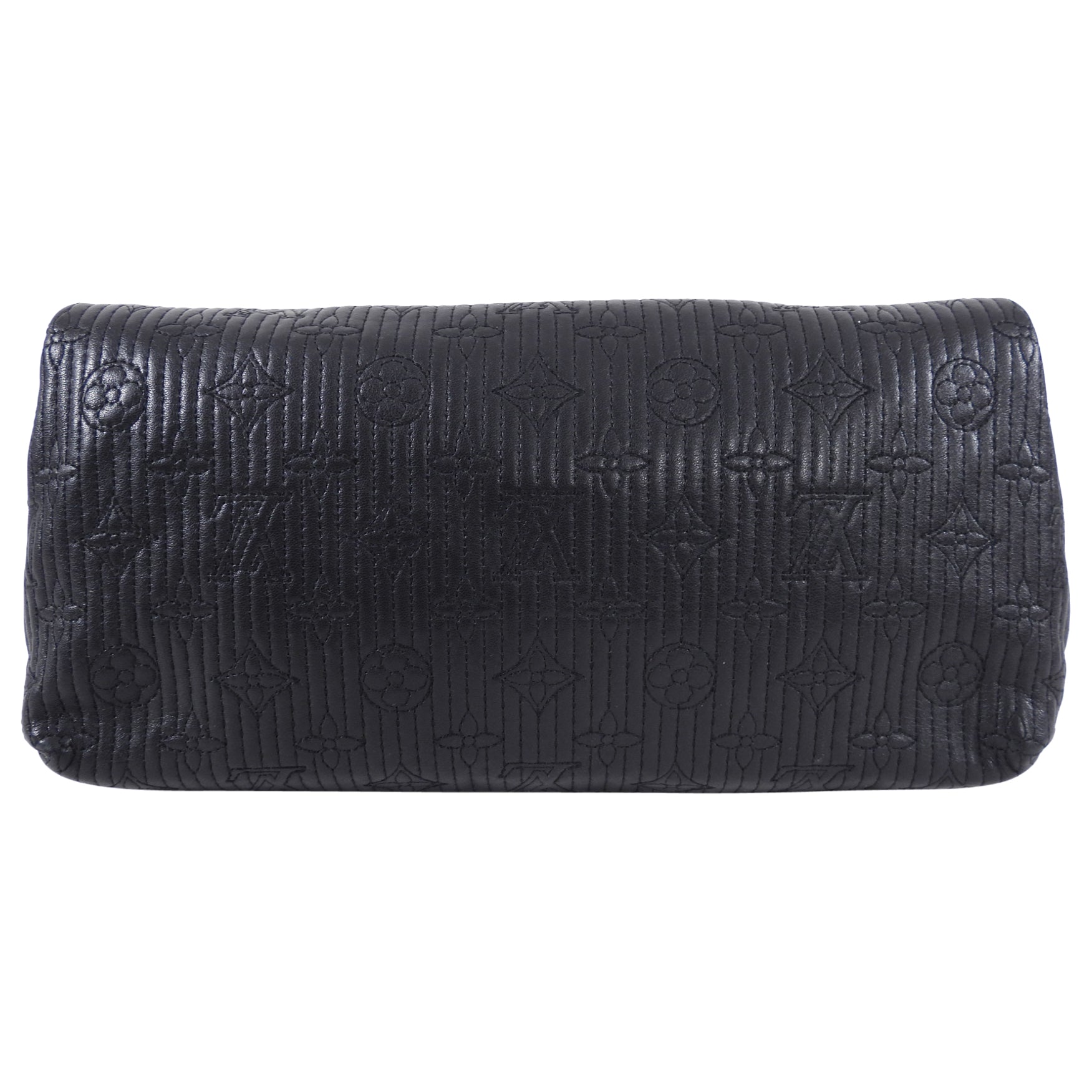 Louis Vuitton Black Leather Monogram Embroidered Limelight Altair Clutch