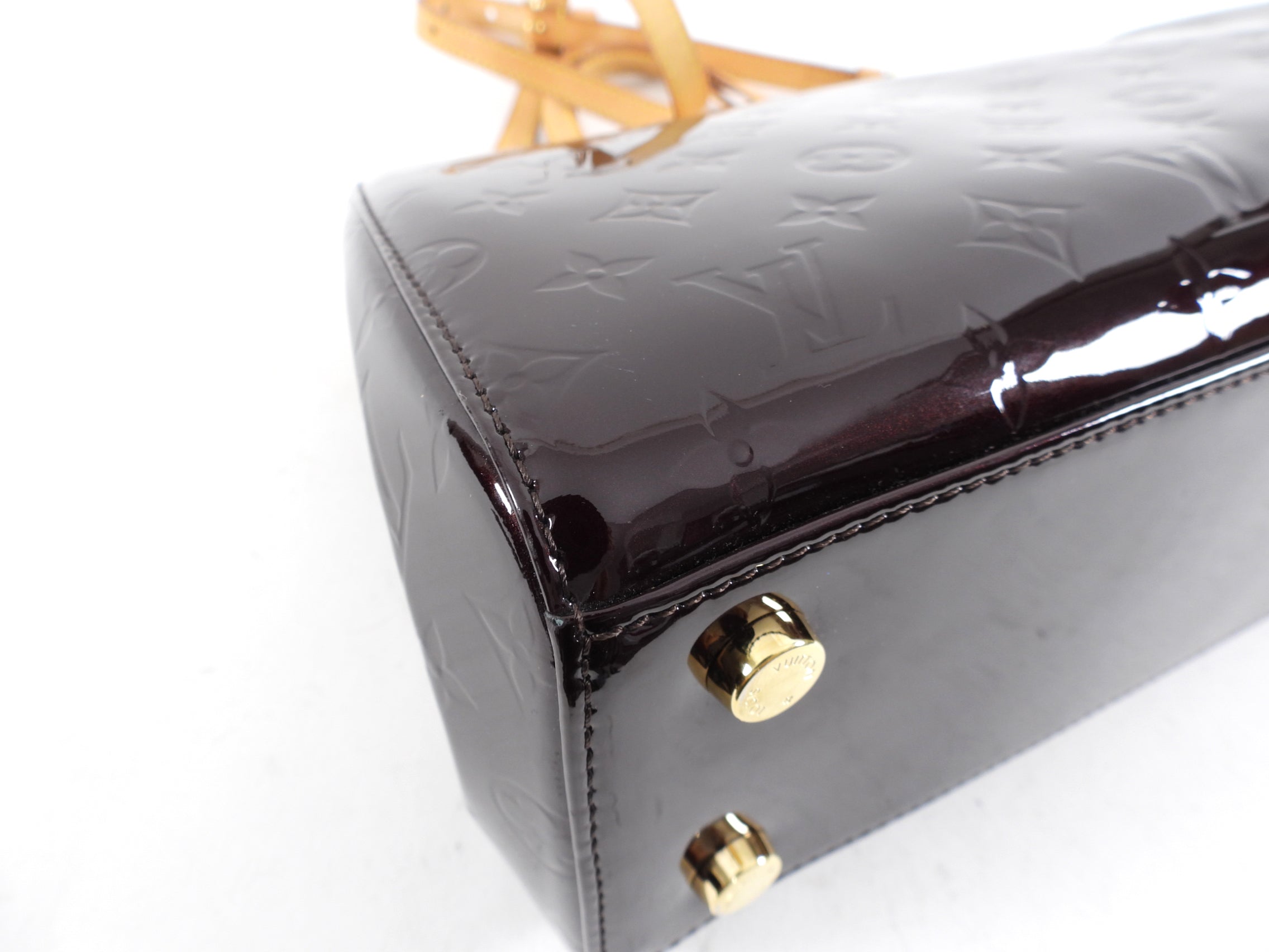 Louis Vuitton Patent Amarante Brea MM Bag