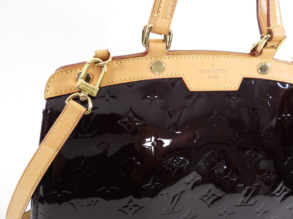 Louis Vuitton Patent Amarante Brea MM Bag