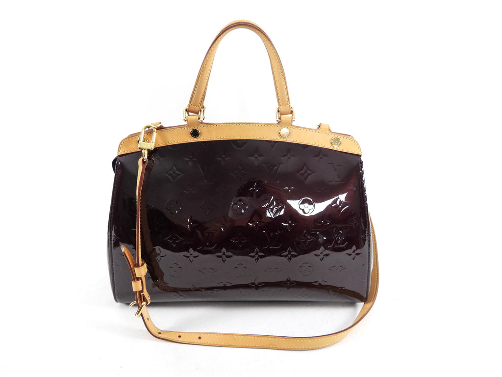 Louis Vuitton Patent Amarante Brea MM Bag