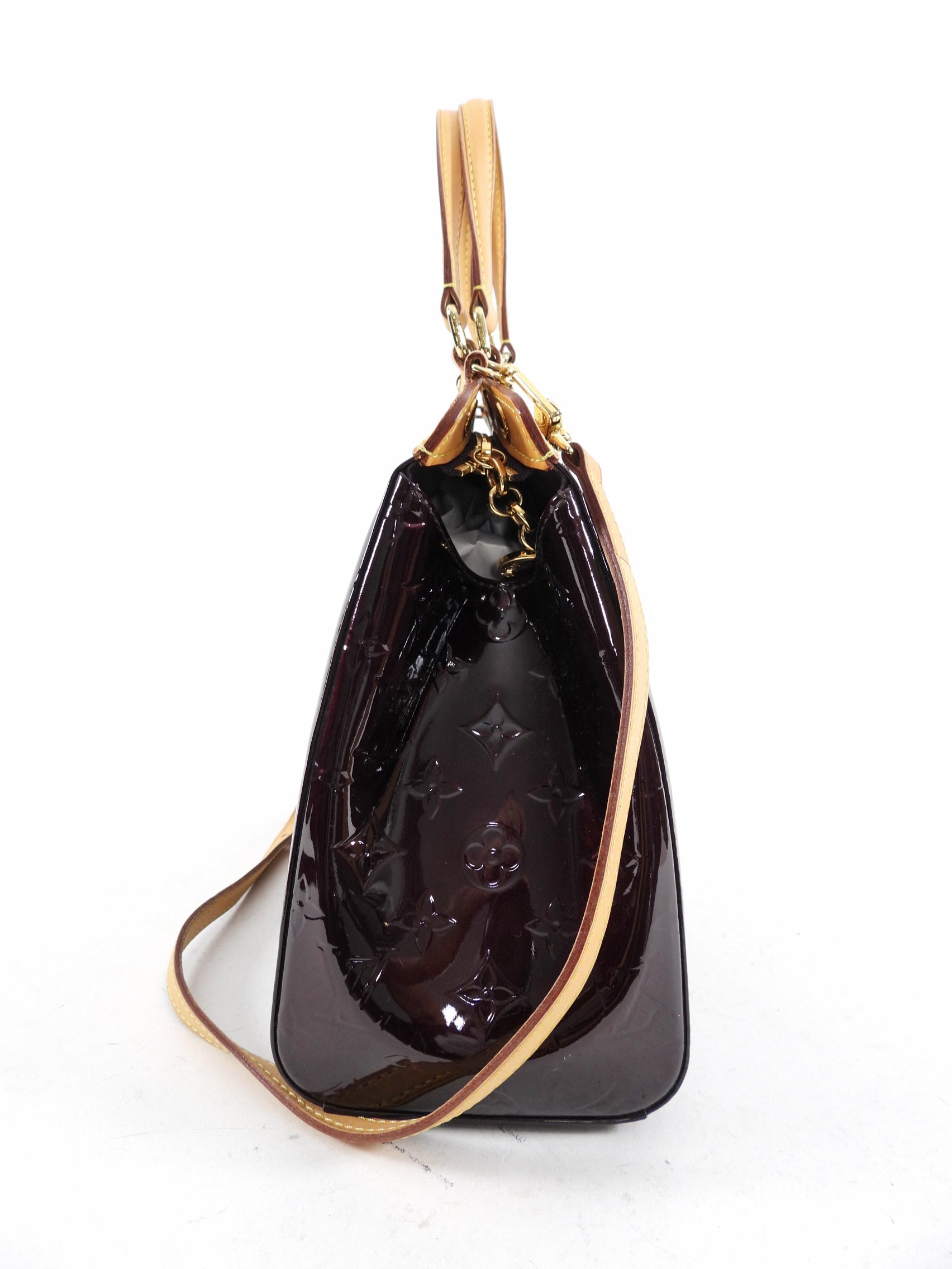 Louis Vuitton Patent Amarante Brea MM Bag