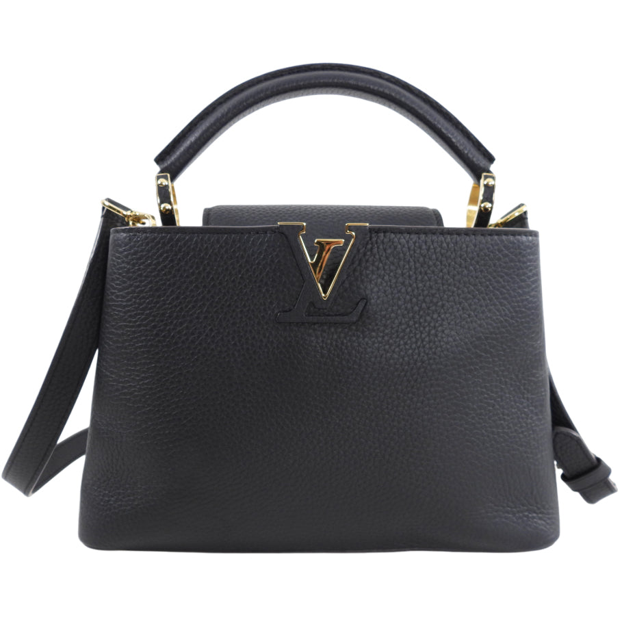 Louis Vuitton Black Taurillon Leather Capucines BB Crossbody Bag