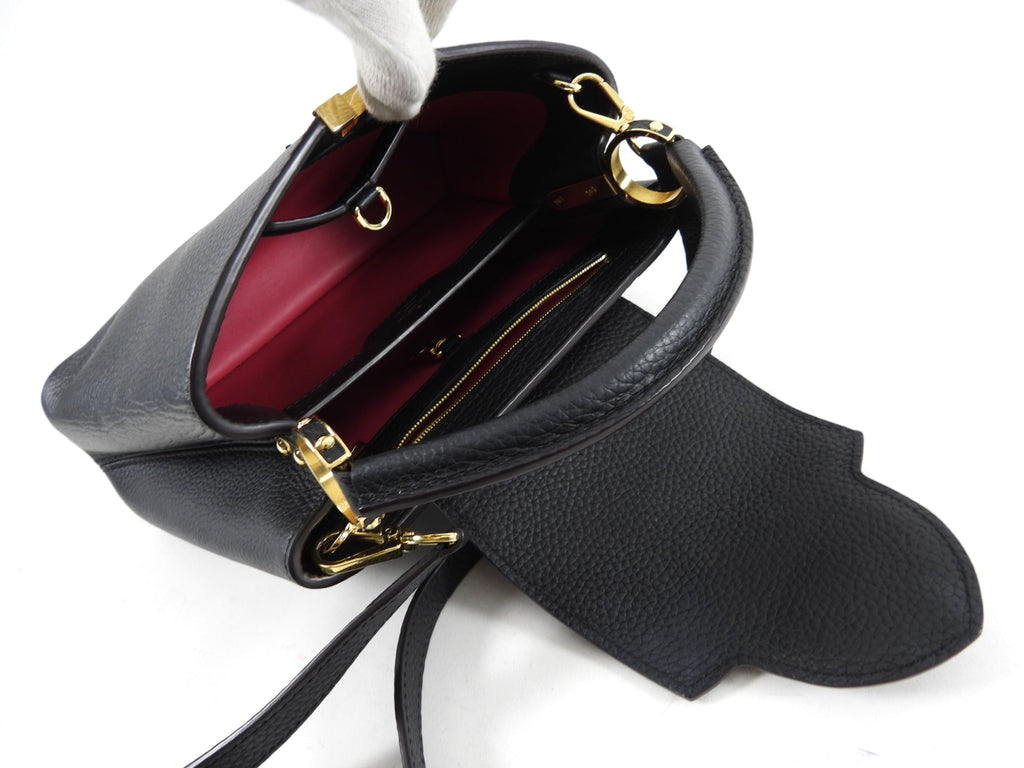 Louis Vuitton Black Taurillon Leather Capucines BB Crossbody Bag