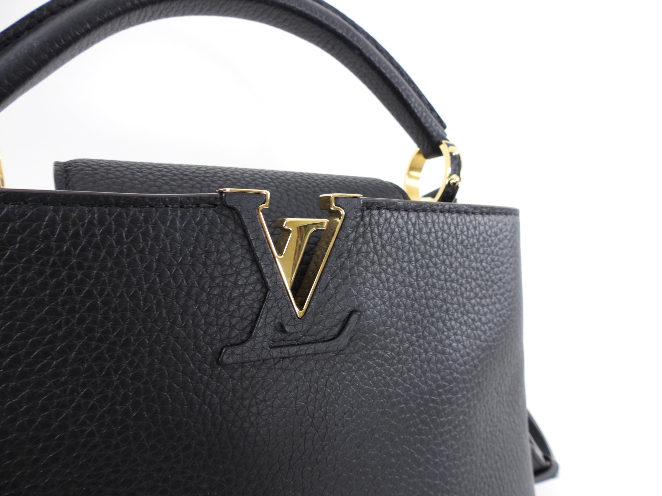 Louis Vuitton Black Taurillon Leather Capucines BB Crossbody Bag