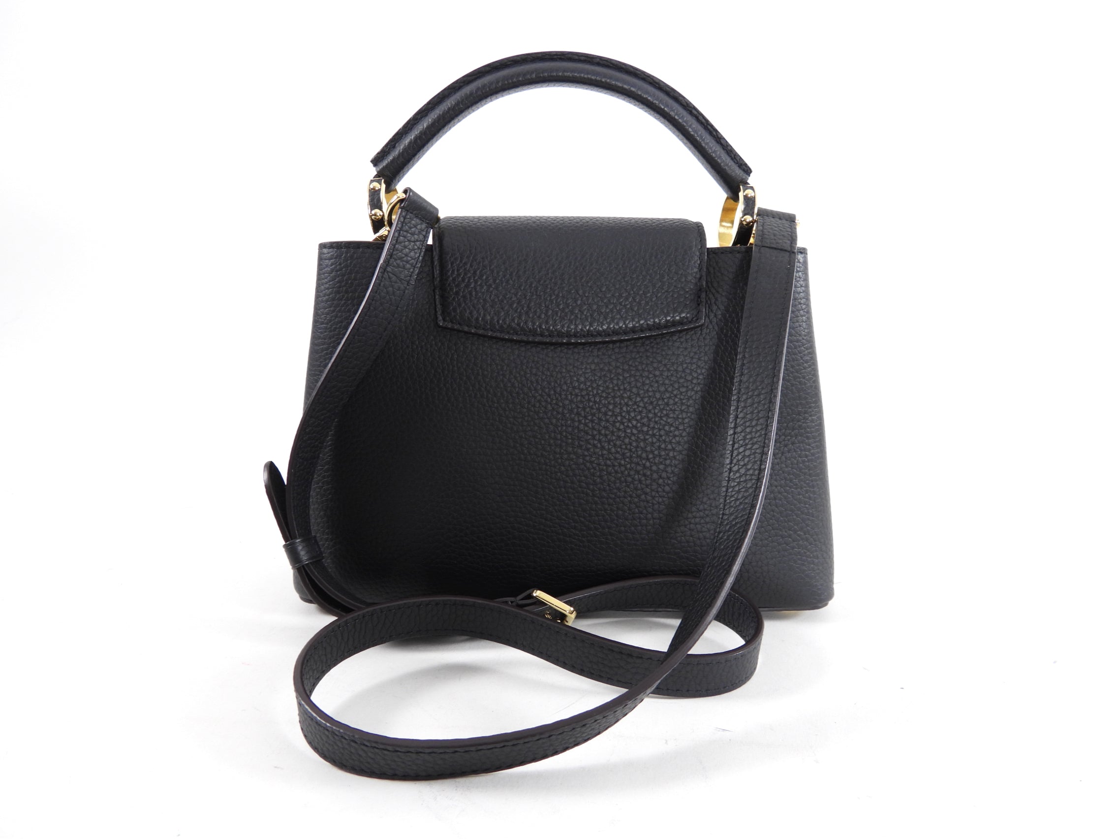 Louis Vuitton Black Taurillon Leather Capucines BB Crossbody Bag