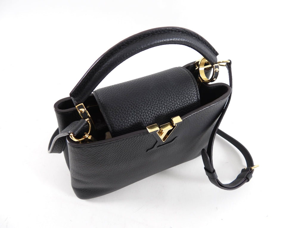 Louis Vuitton Black Taurillon Leather Capucines BB Crossbody Bag