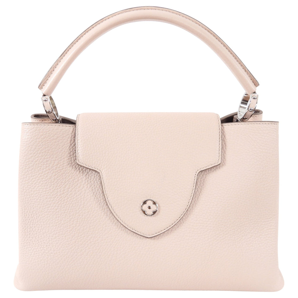 Louis Vuitton Light Beige Pink Taruillon Capucines MM Top Handle Bag