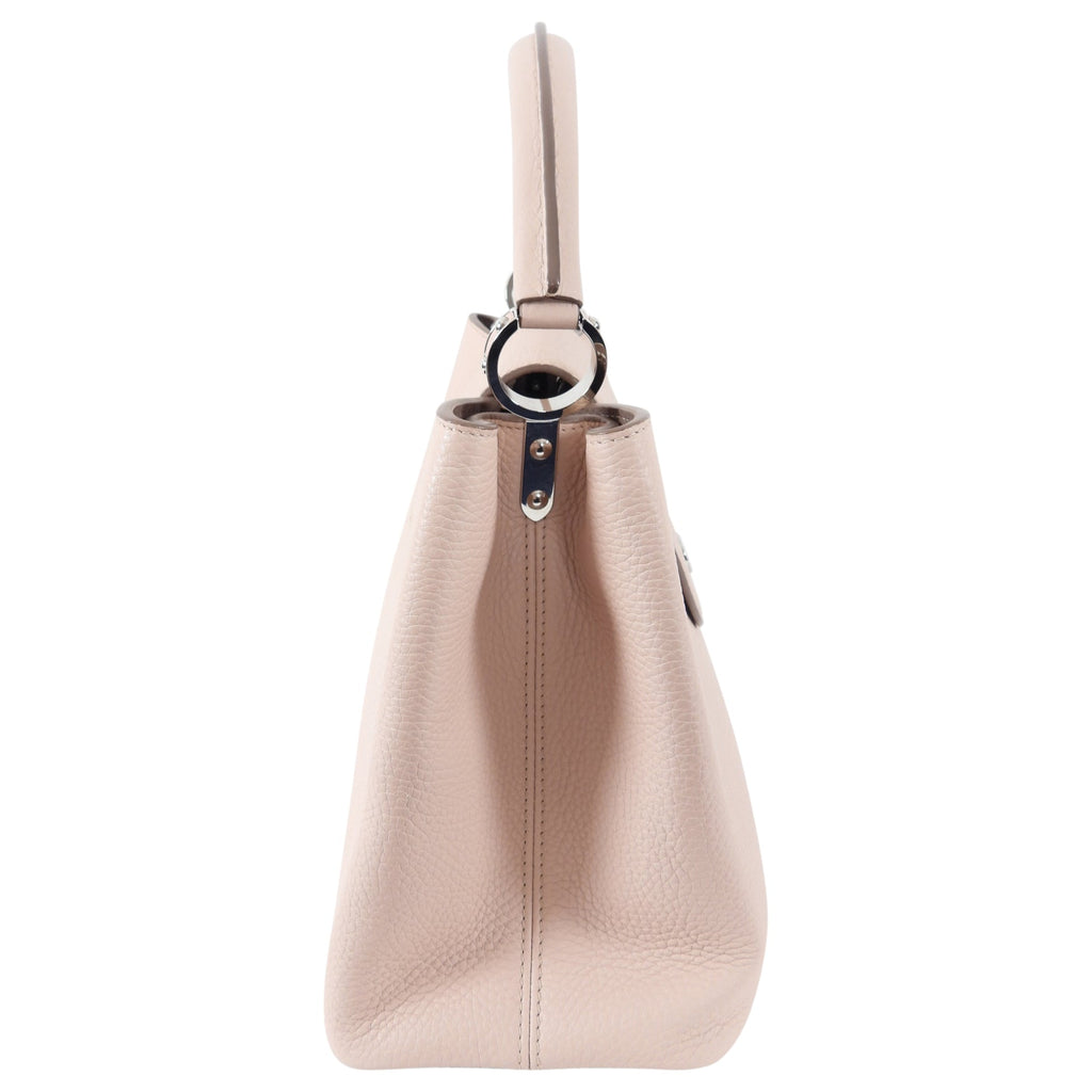 Louis Vuitton Light Beige Pink Taruillon Capucines MM Top Handle Bag